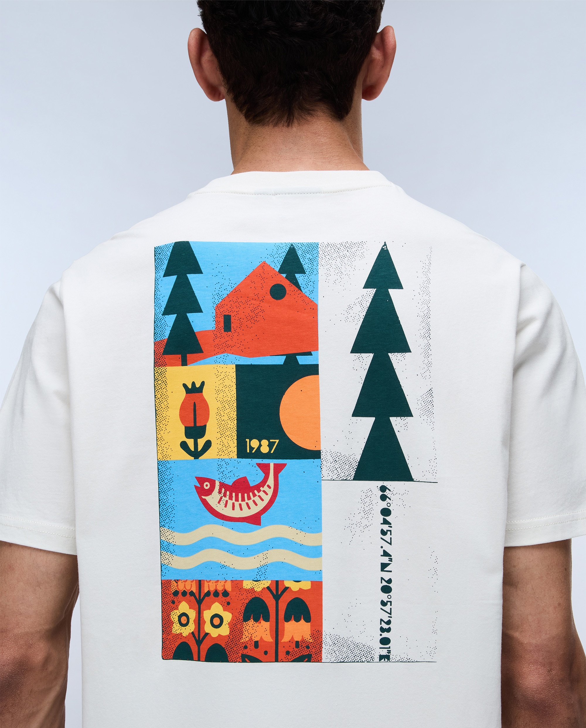 Imagen 4 de Camiseta de hombre swhol de manga corta - Napapijri - Crema Crema