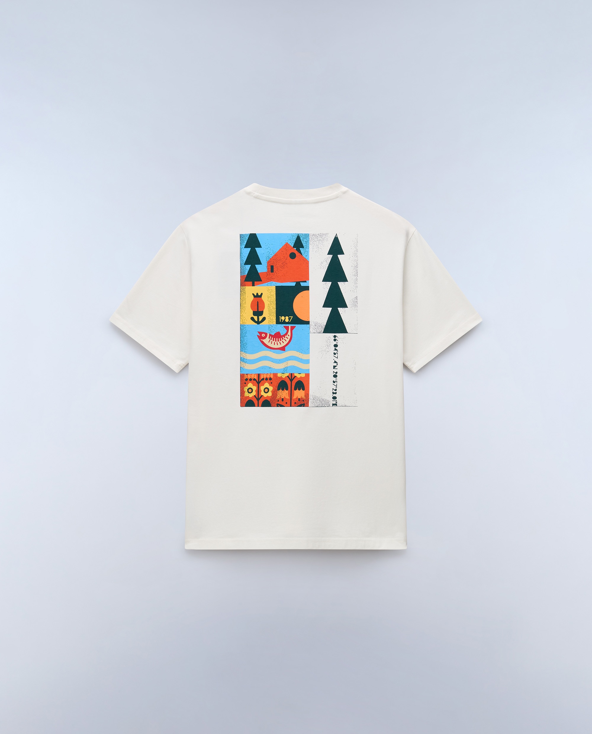 Imagen 6 de Camiseta de hombre swhol de manga corta - Napapijri - Crema Crema
