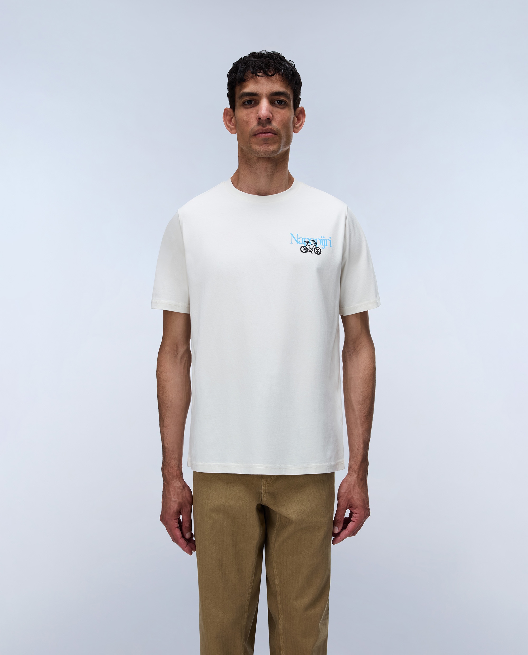 Imagen 0 de Camiseta de hombre swhol de manga corta Beige/Marrón