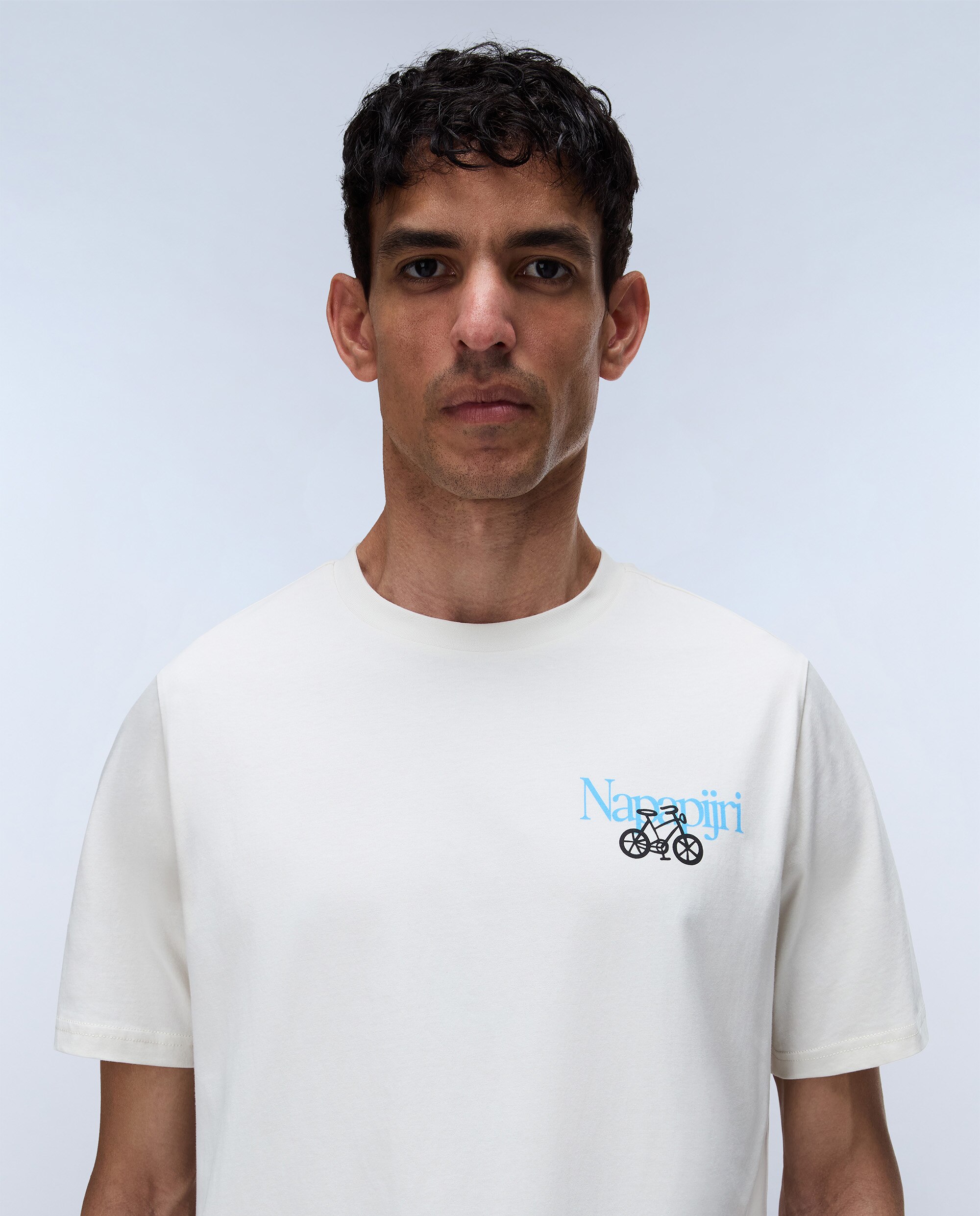 Imagen 2 de Camiseta de hombre swhol de manga corta - Napapijri - Beige/Marrón Beige/Marrón