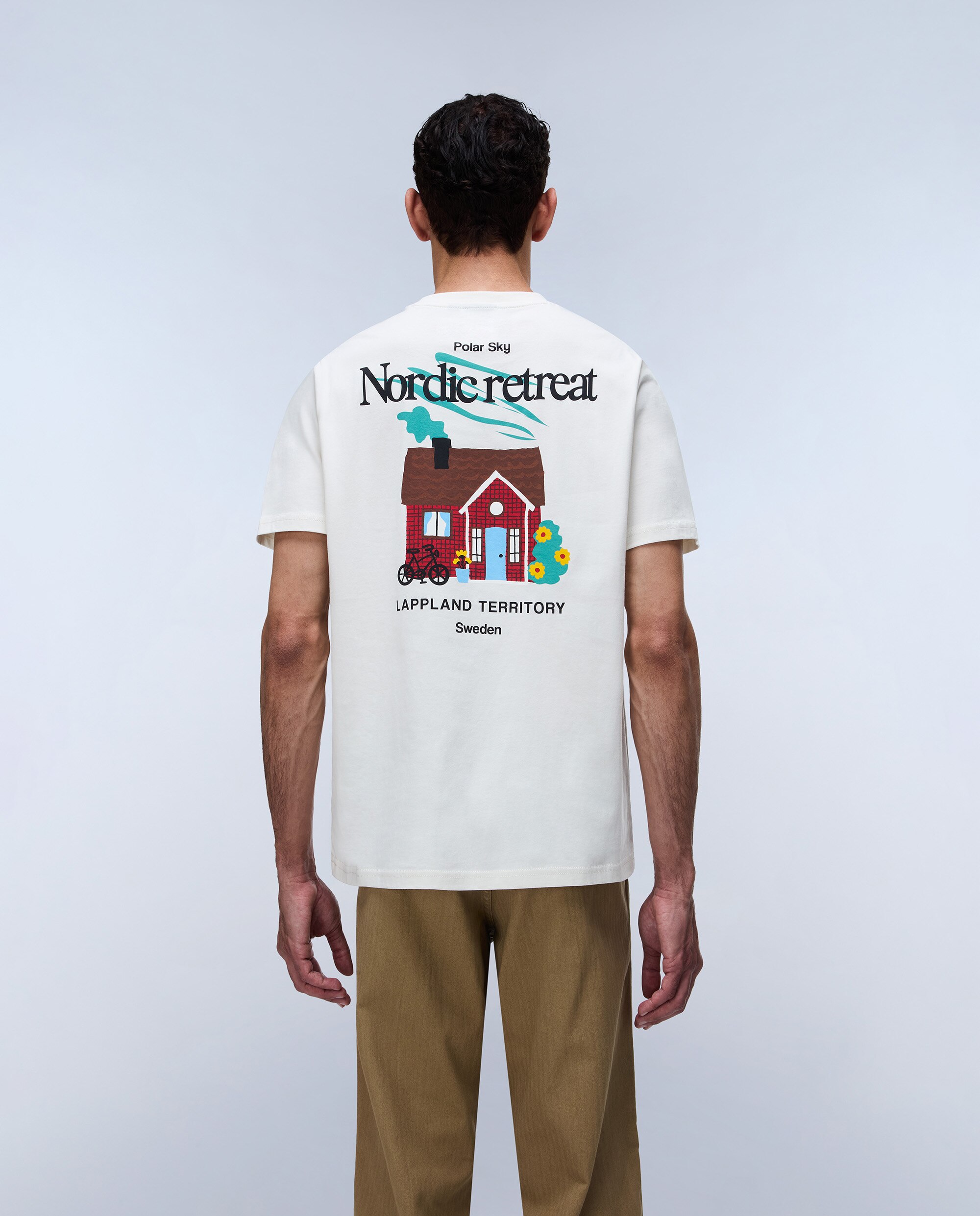 Imagen 3 de Camiseta de hombre swhol de manga corta - Napapijri - Beige/Marrón Beige/Marrón