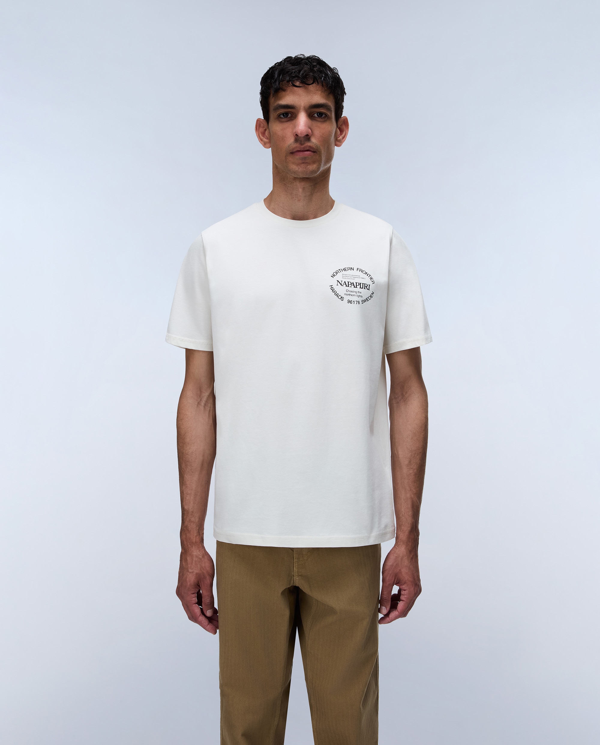Imagen 1 de Camiseta de hombre swhol de manga corta - Napapijri - Beige Beige