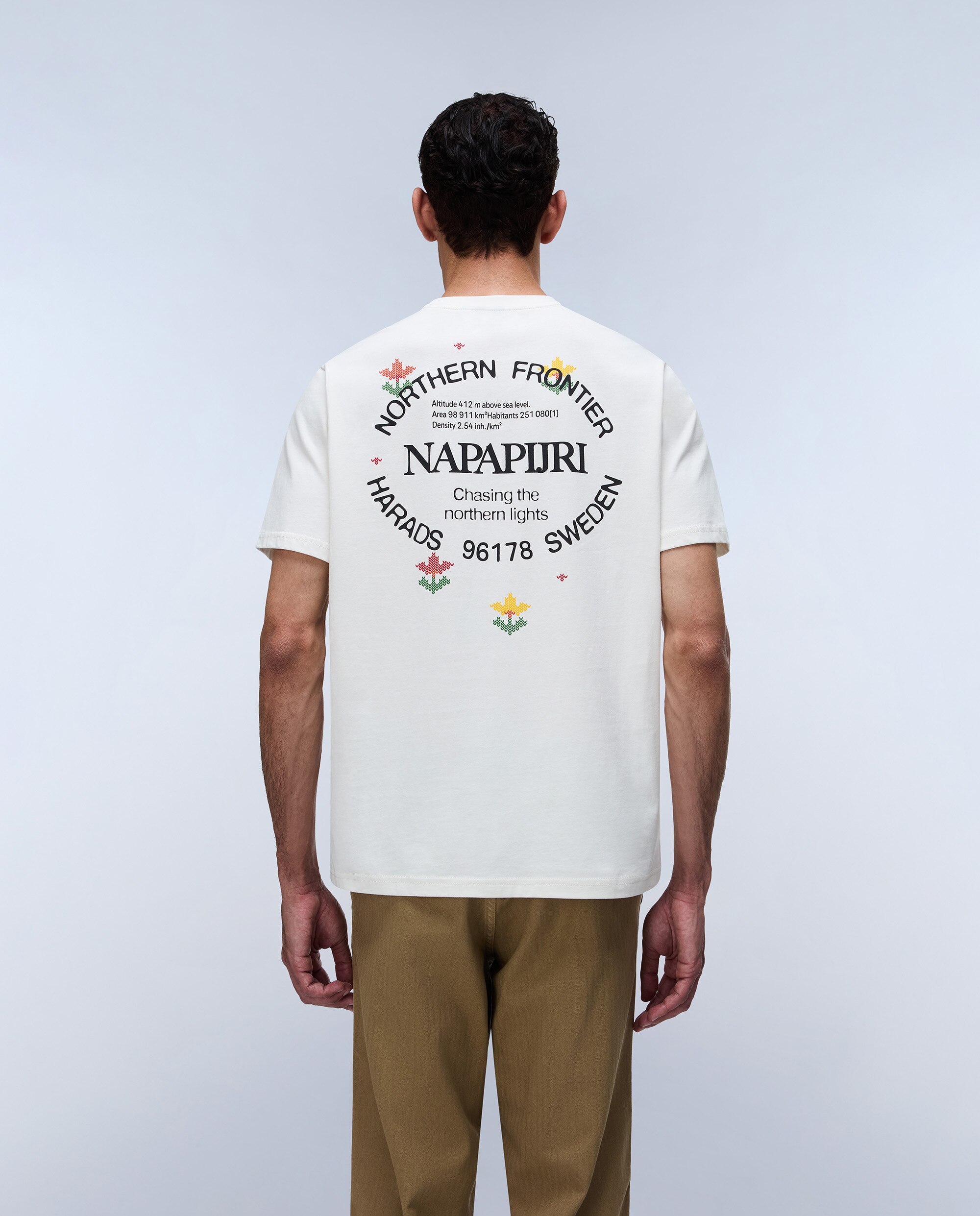 Imagen 3 de Camiseta de hombre swhol de manga corta - Napapijri - Beige Beige