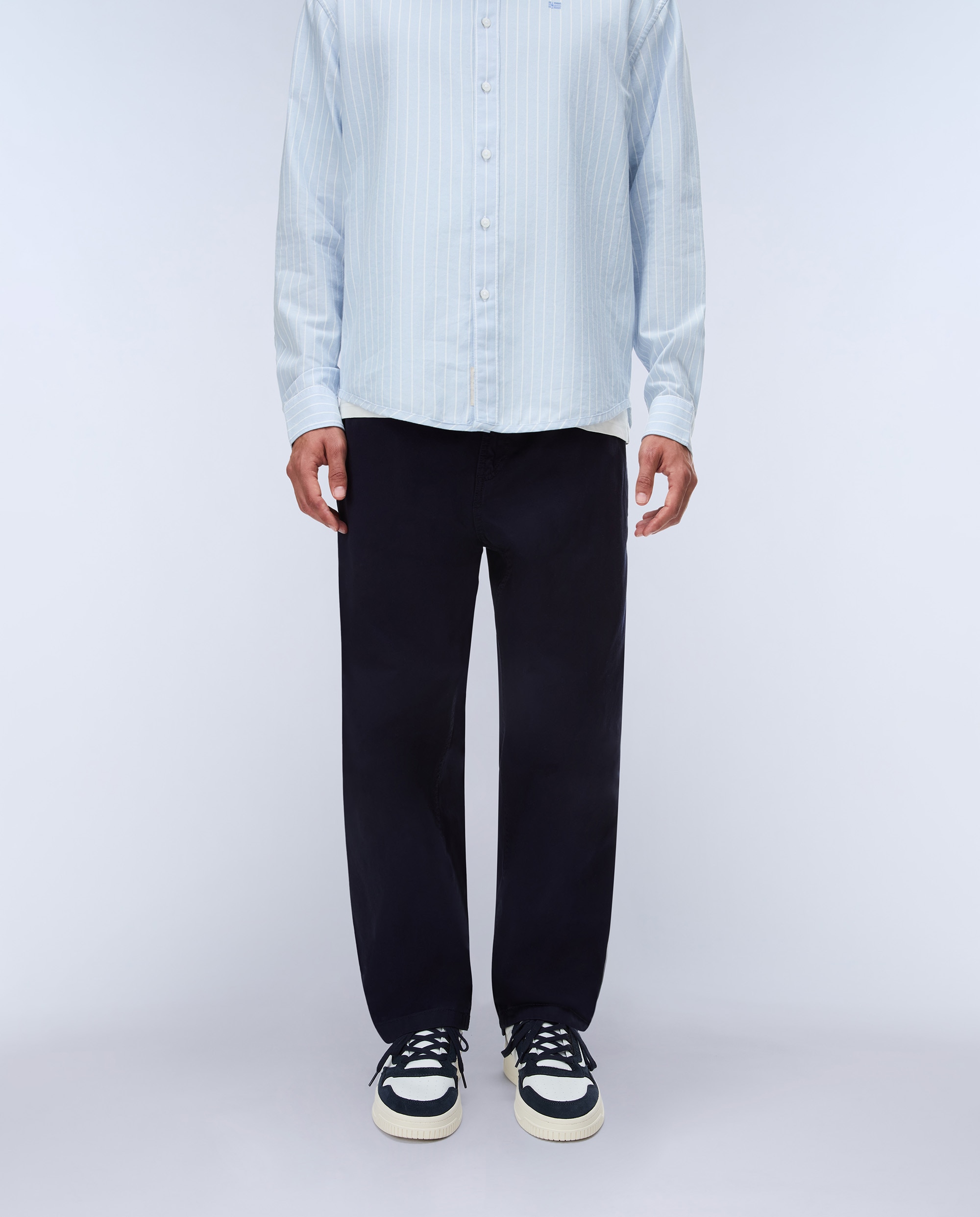 Chino de hombre m-chino largo de corte regular - Napapijri - Azul marino Azul marino-1