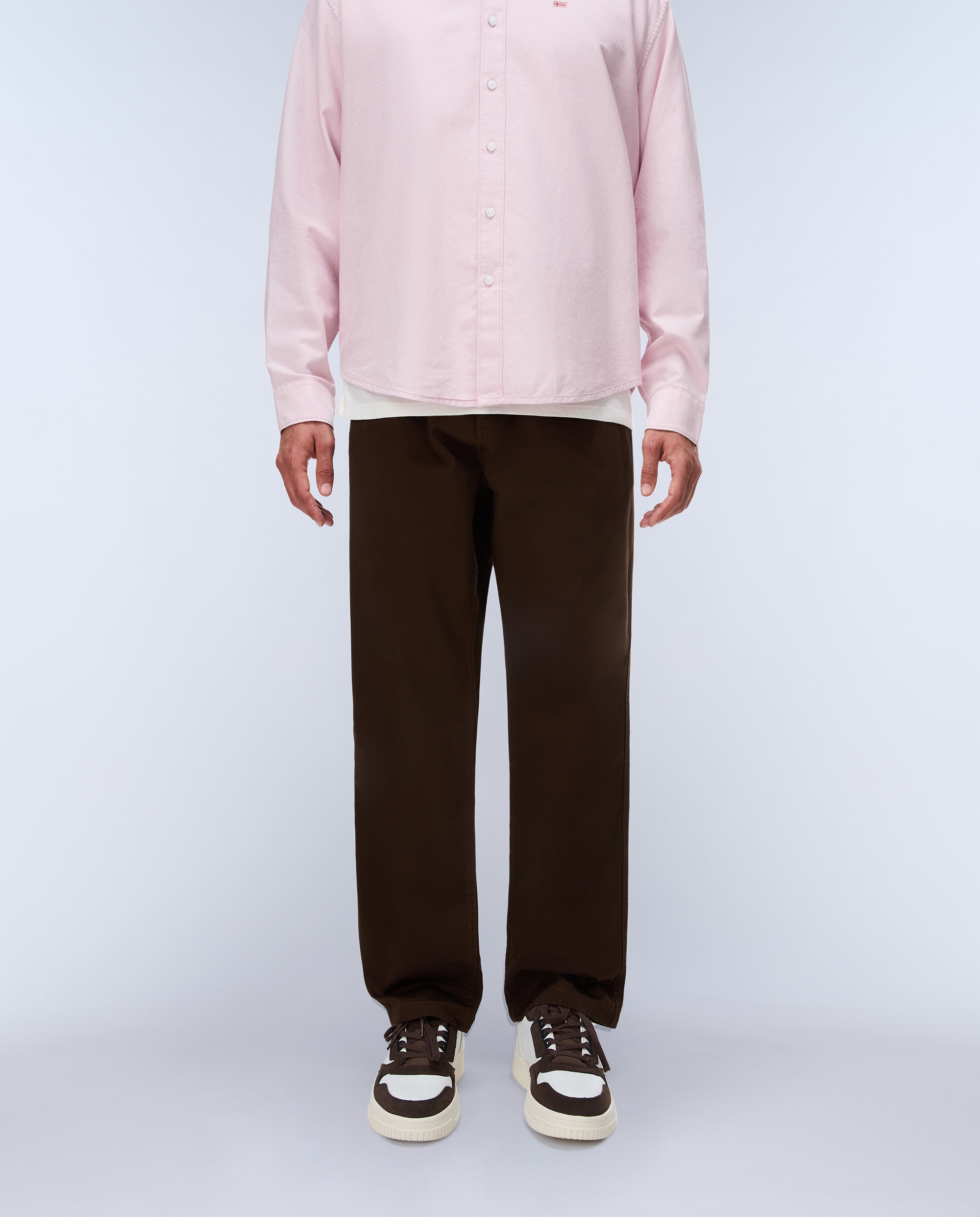 Chino de hombre m-chino largo de corte regular - Napapijri - Marrón chocolate Marrón chocolate-1