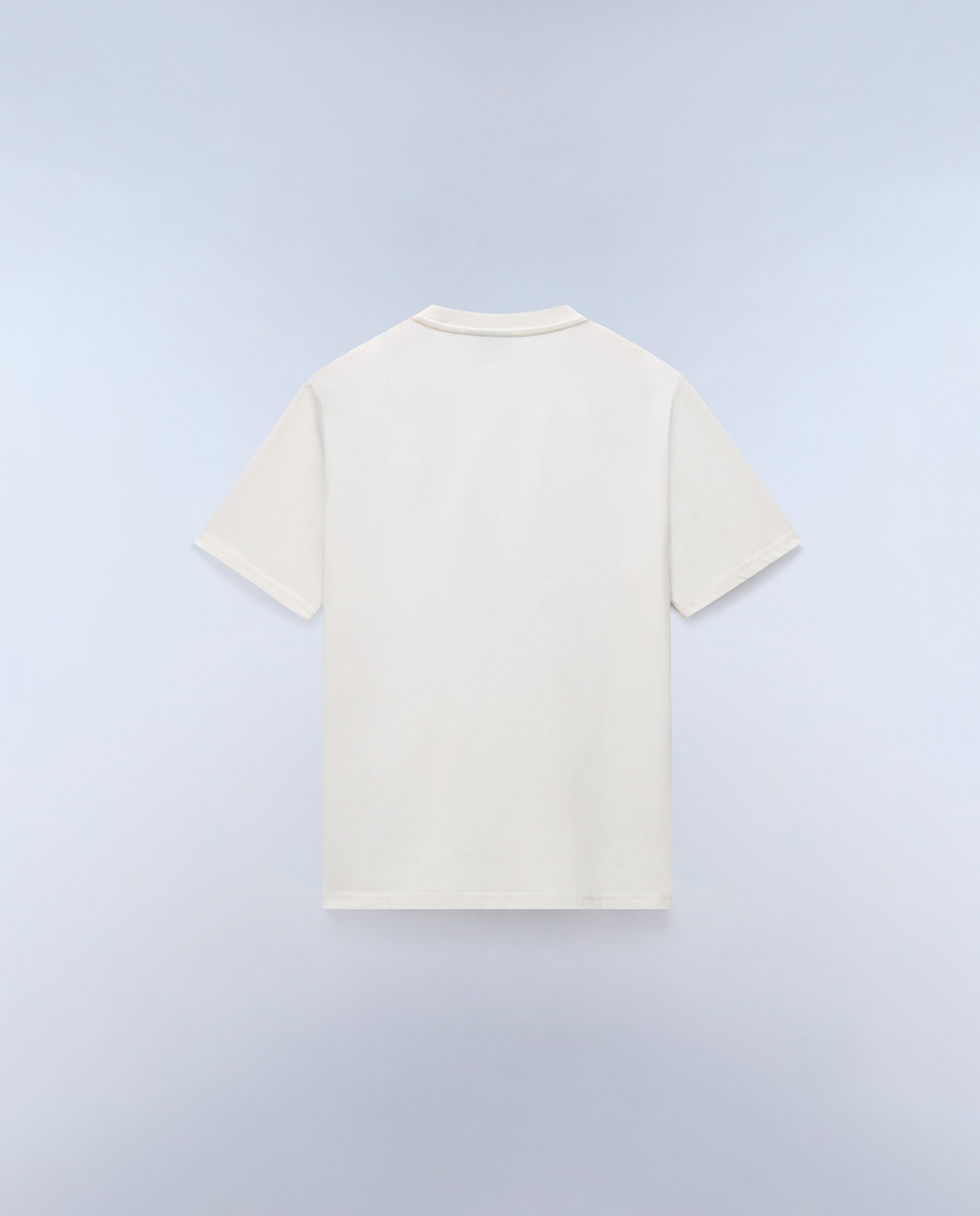 Camiseta de algodón de hombre cabin de manga corta - Napapijri - Crema Crema-4