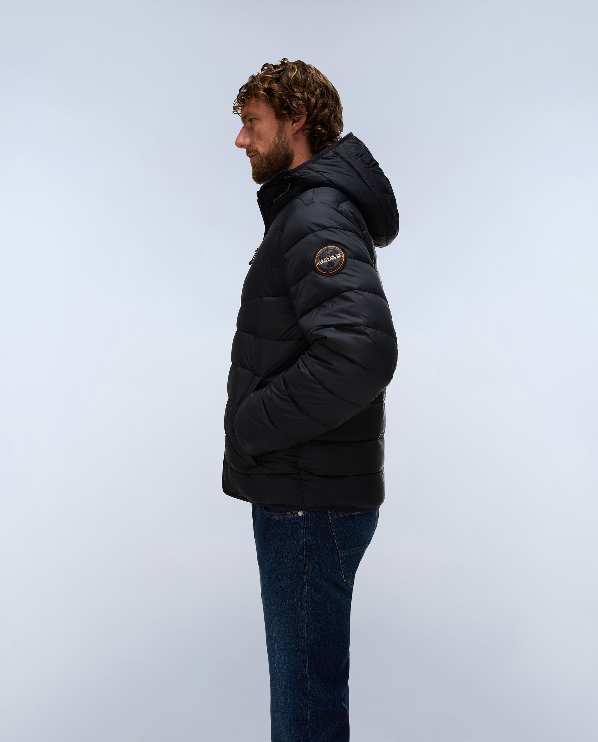 Imagen 3 de Plumífero de hombre aerons h 4 con capucha - Napapijri - Negro Negro