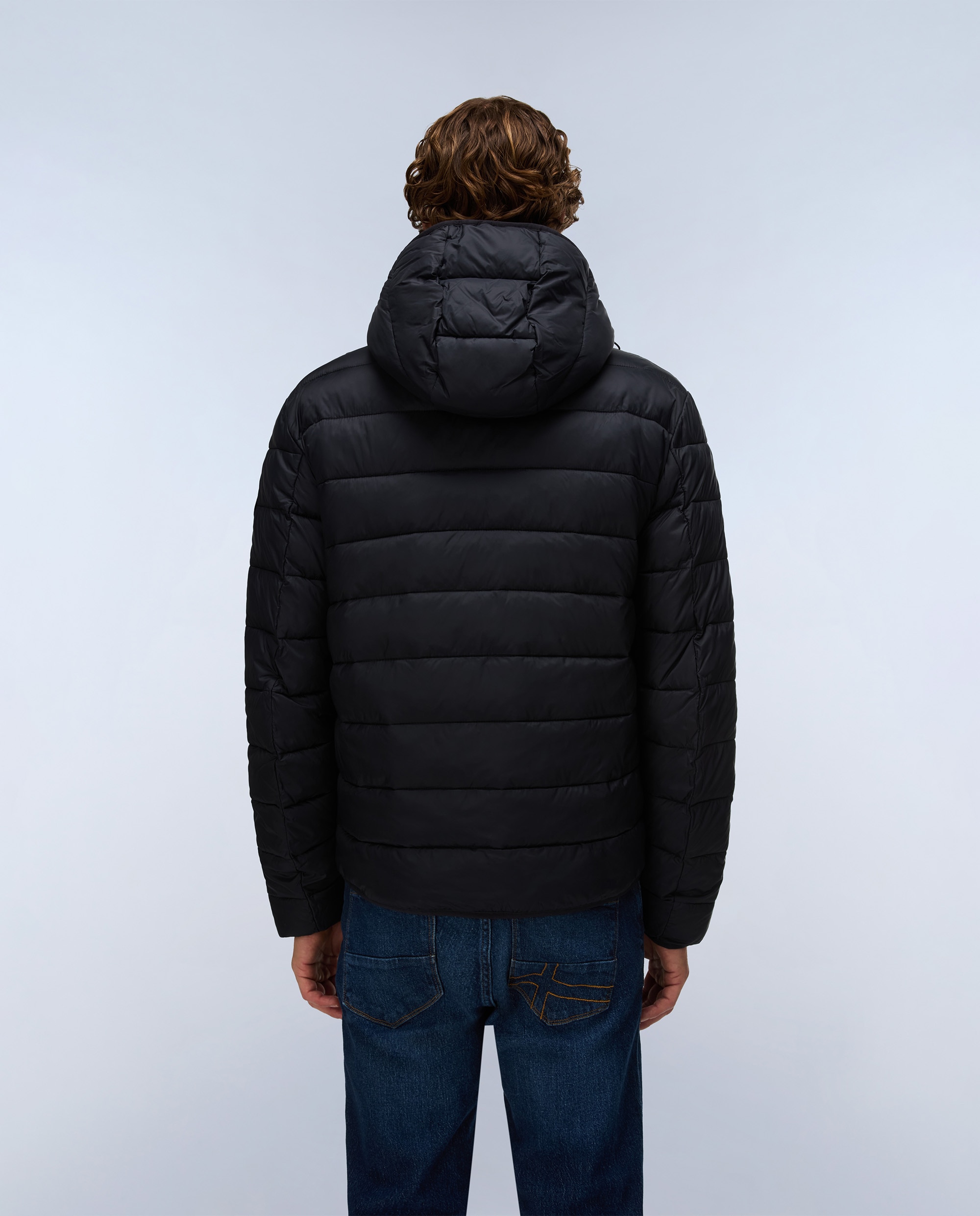 Imagen 4 de Plumífero de hombre aerons h 4 con capucha - Napapijri - Negro Negro