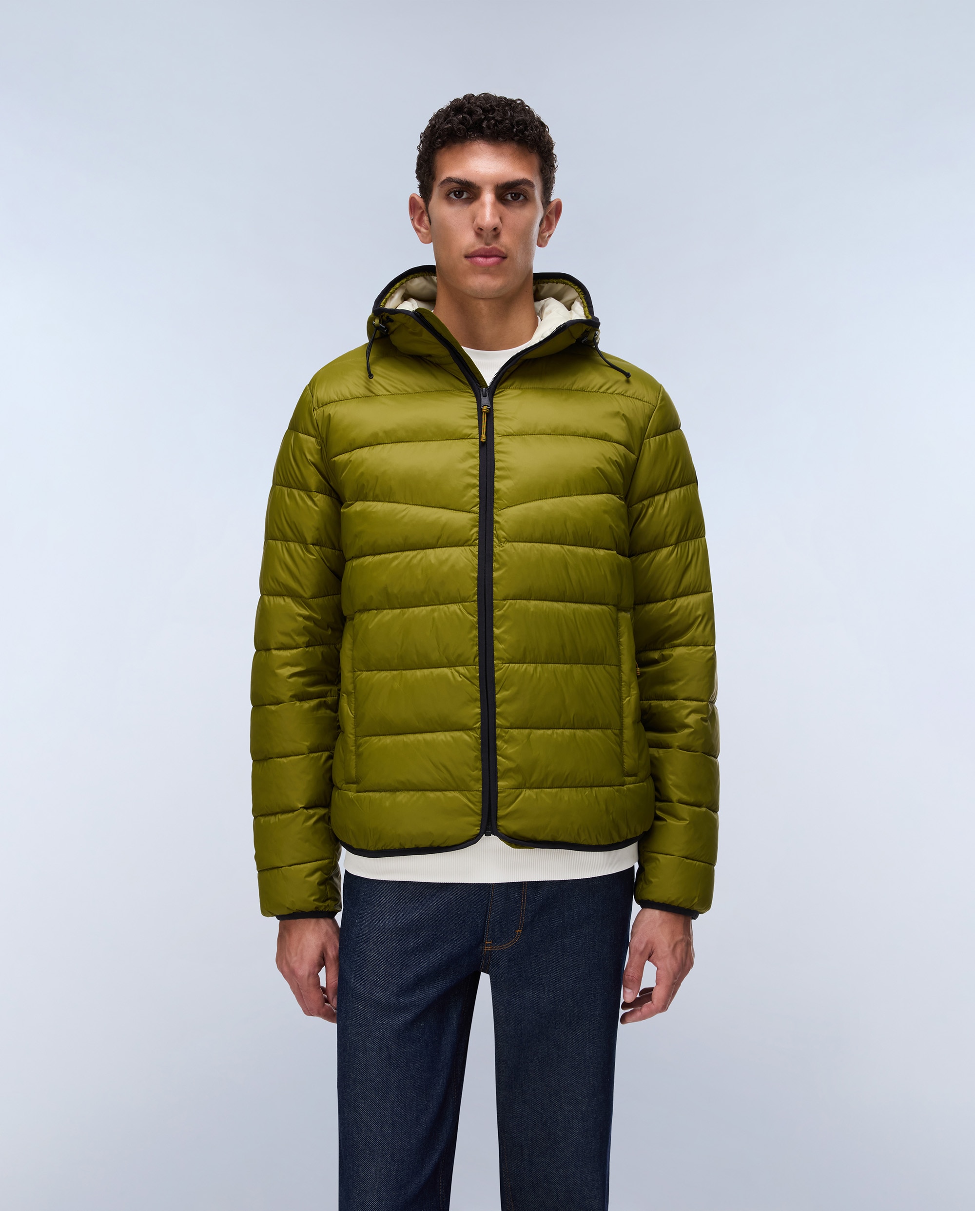 Imagen 0 de Plumífero de hombre aerons h 4 con capucha Verde claro / Pistacho