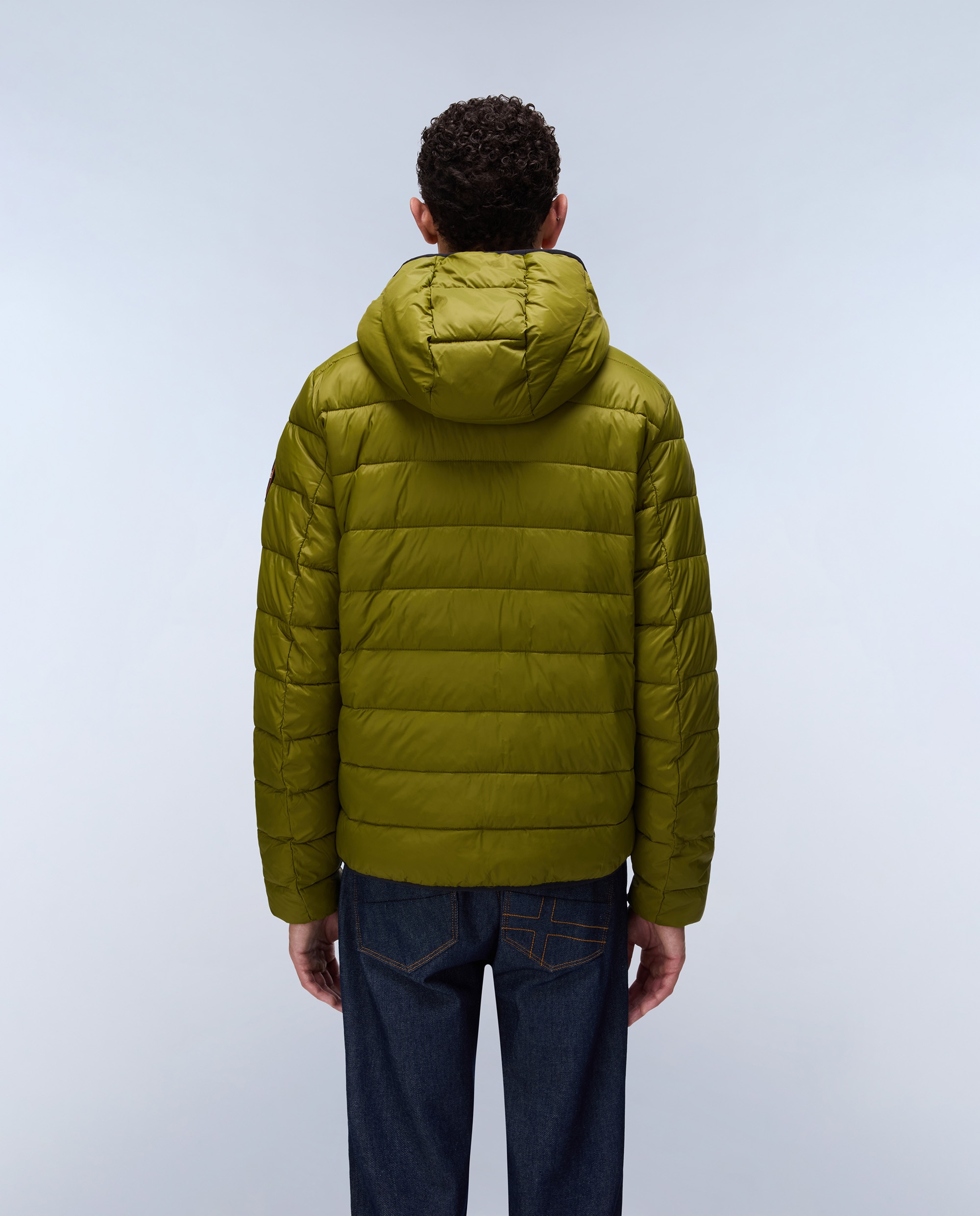 Imagen 4 de Plumífero de hombre aerons h 4 con capucha - Napapijri - Verde claro / Pistacho Verde claro / Pistacho