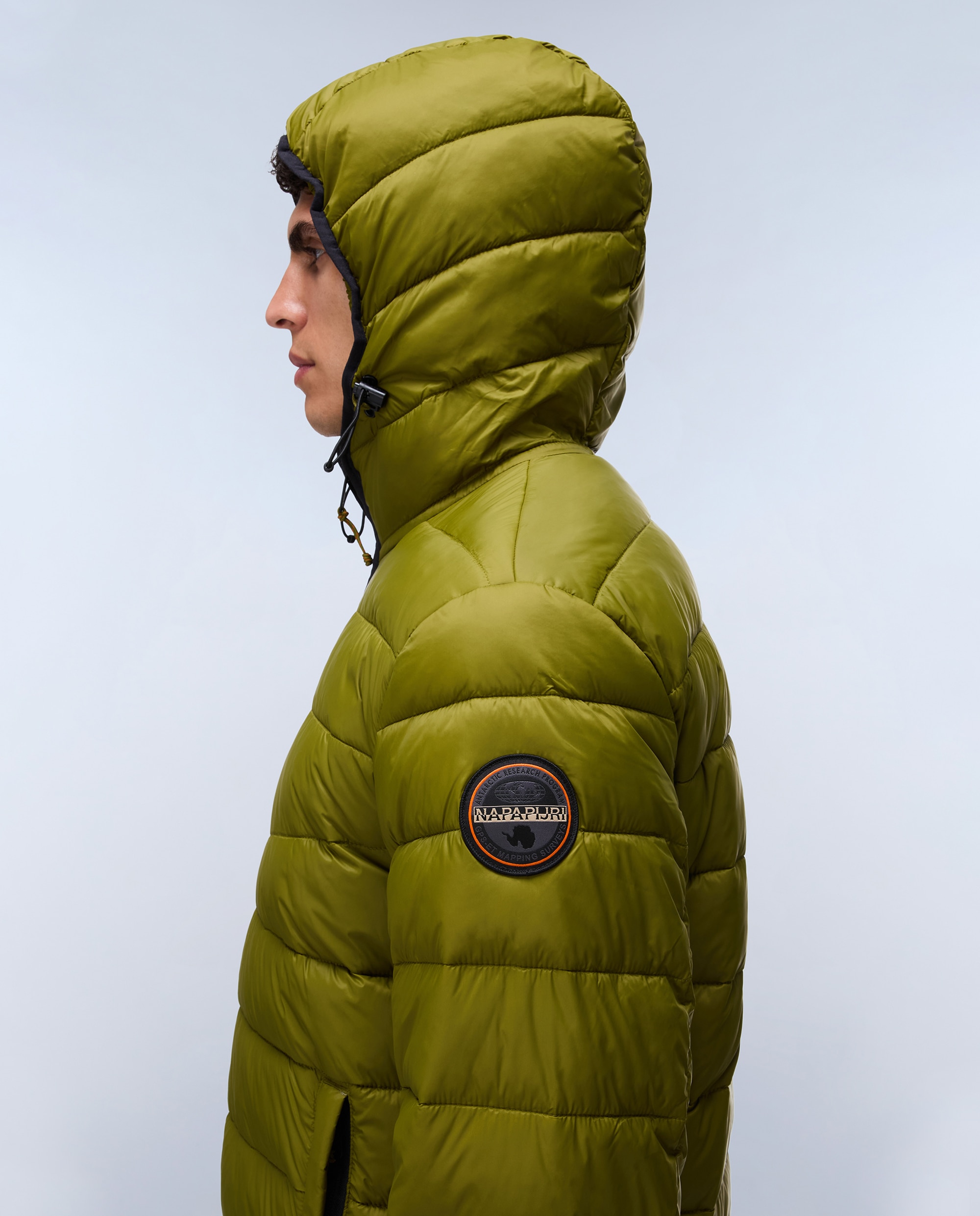 Imagen 5 de Plumífero de hombre aerons h 4 con capucha - Napapijri - Verde claro / Pistacho Verde claro / Pistacho