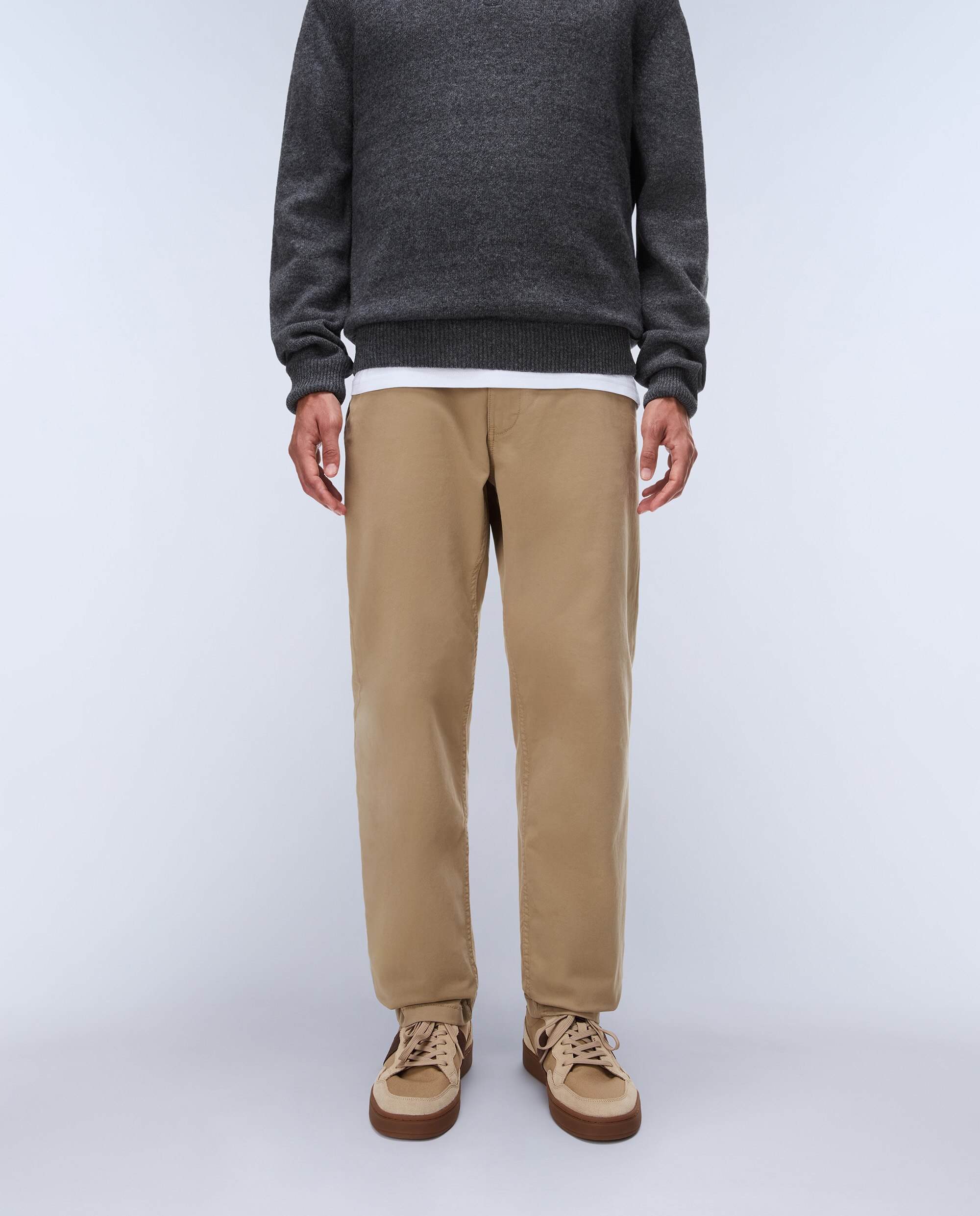 Chinos de hombre puyo de corte regular - Napapijri - Marrón piedra Marrón piedra-1