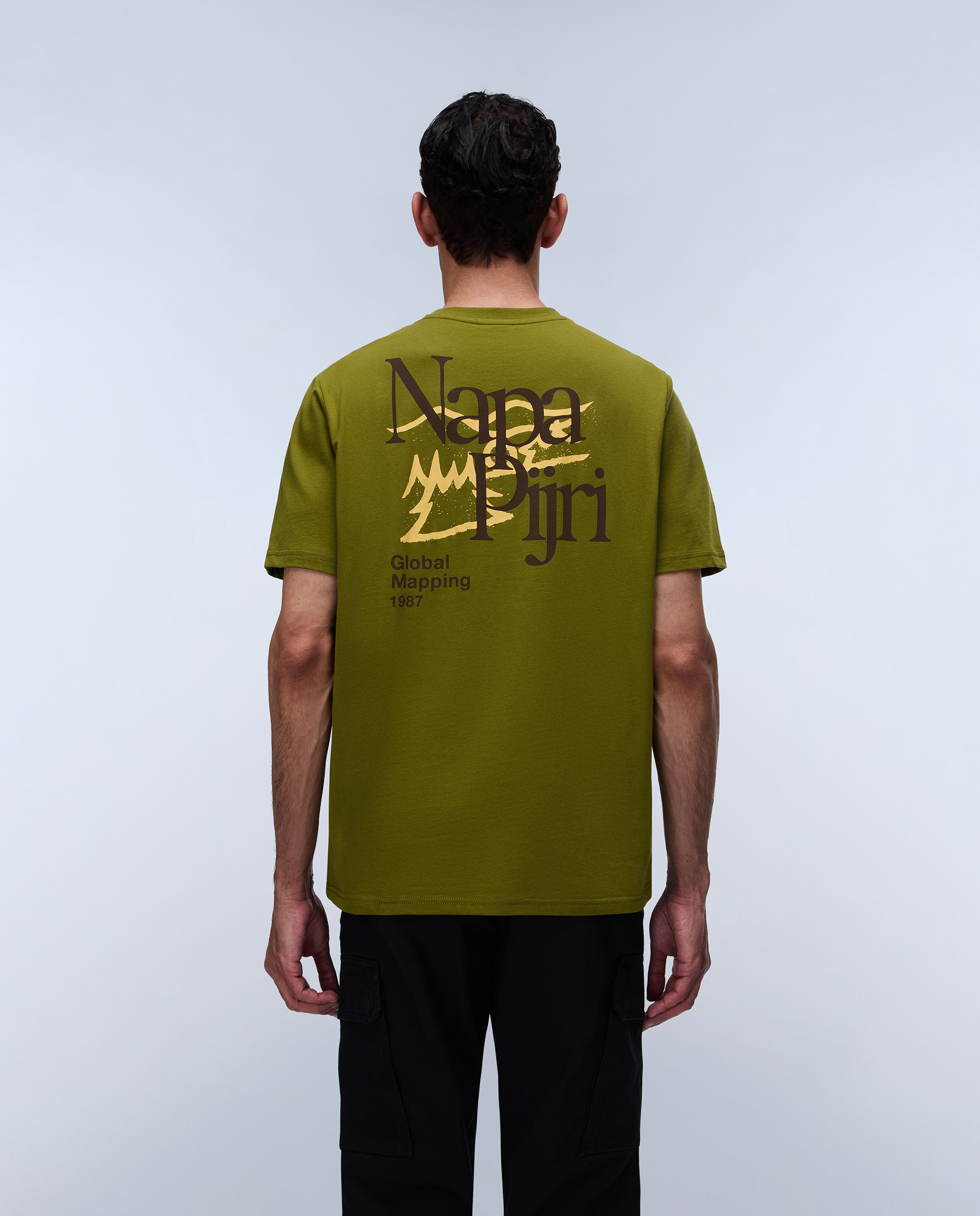 Imagen 3 de Camiseta de hombre yose de manga corta - Napapijri - Verde Oliva Verde Oliva