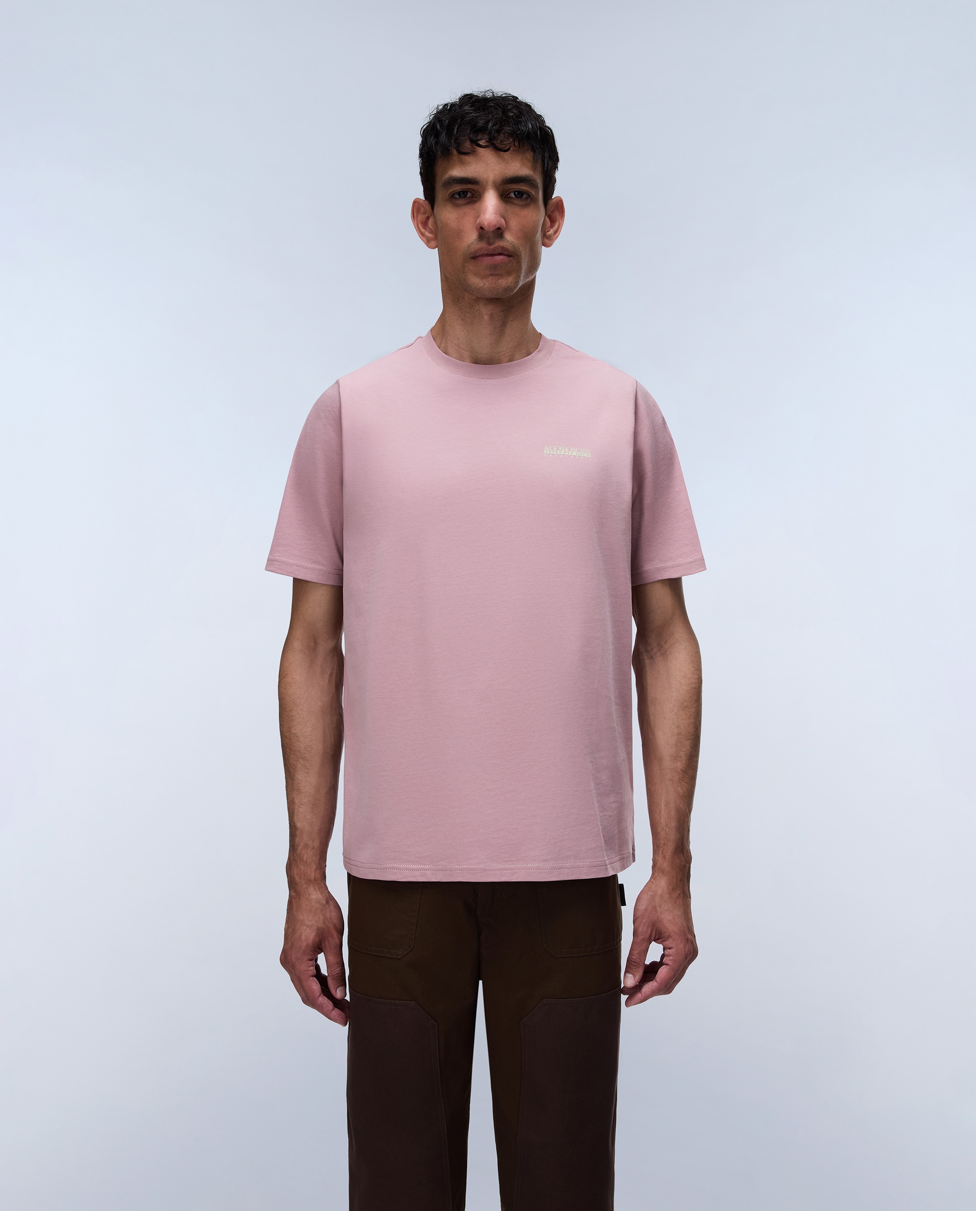Imagen 1 de Camiseta de hombre yose de manga corta - Napapijri - Rosa pastel Rosa pastel