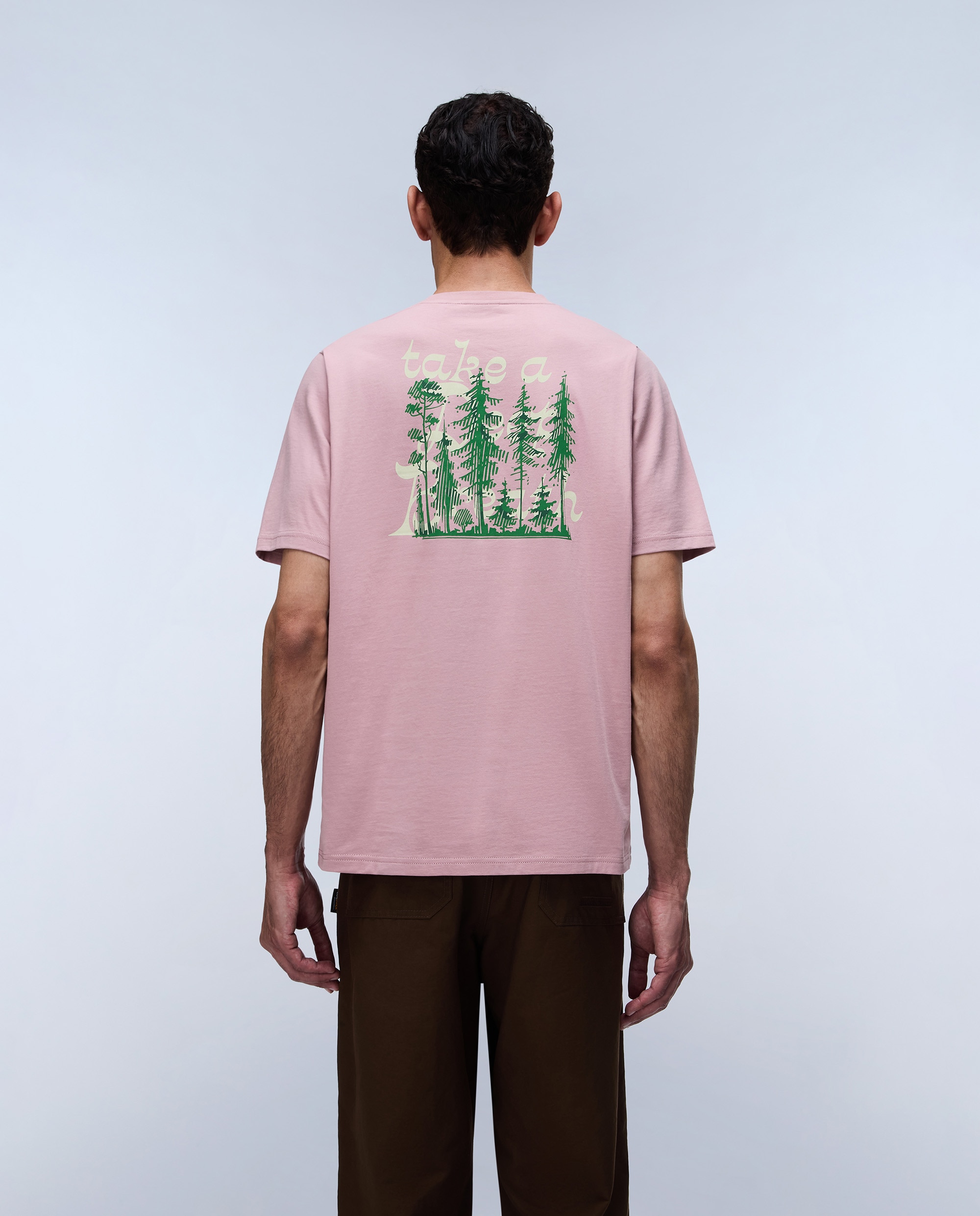 Imagen 3 de Camiseta de hombre yose de manga corta - Napapijri - Rosa pastel Rosa pastel