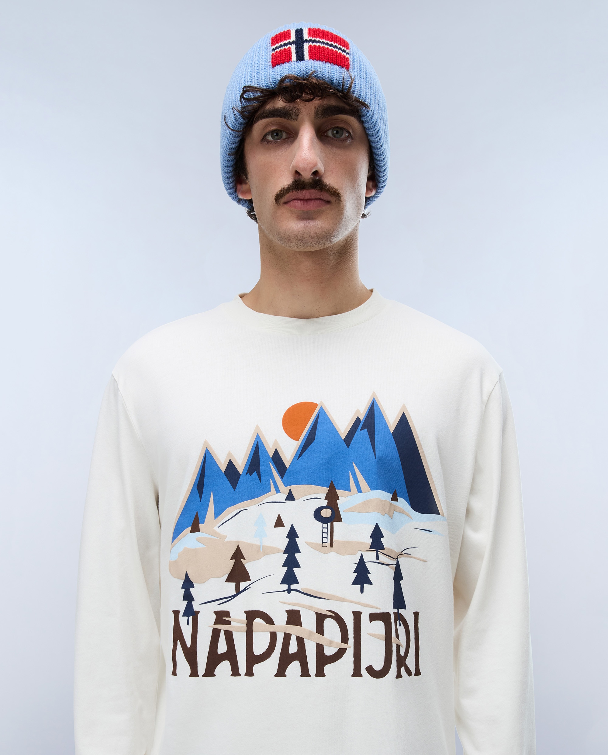 Camiseta de hombre tee de manga larga - Napapijri - Multicolor Multicolor-3