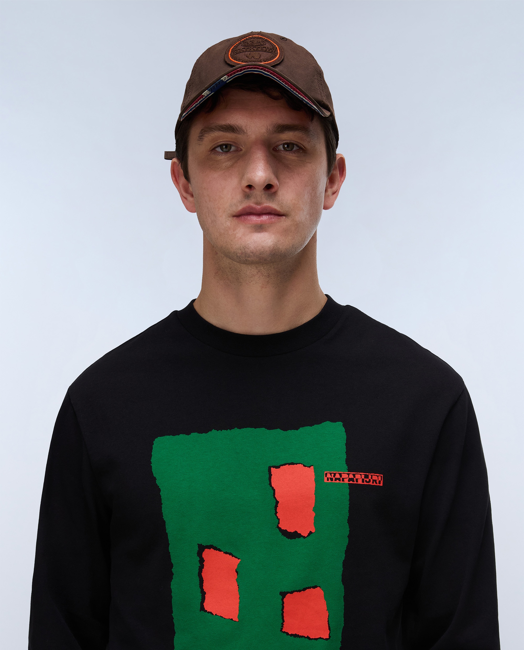 Camiseta de hombre tee de manga larga - Napapijri - Negro Negro-2
