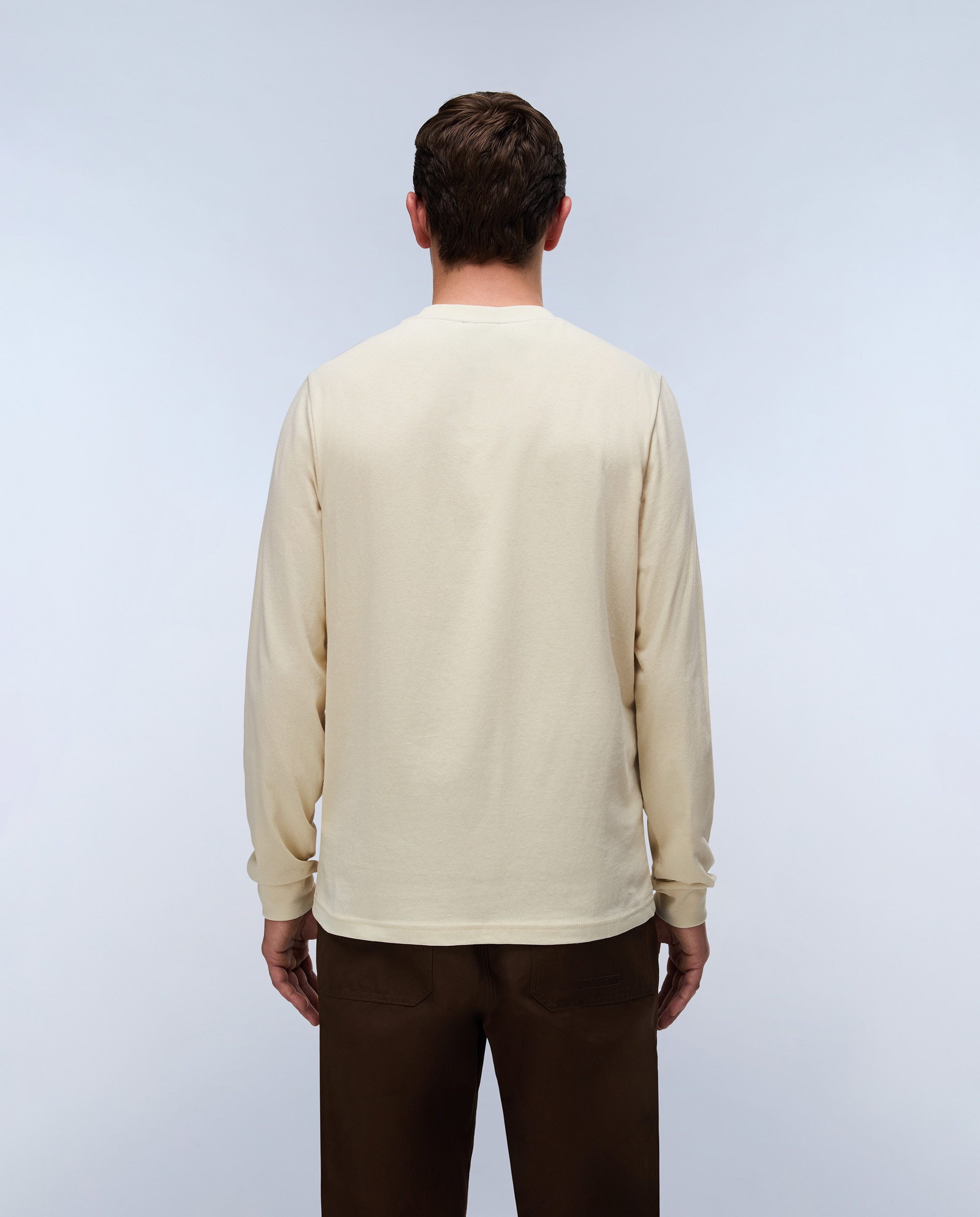 Camiseta de hombre tee de manga larga - Napapijri - Beige Beige-3
