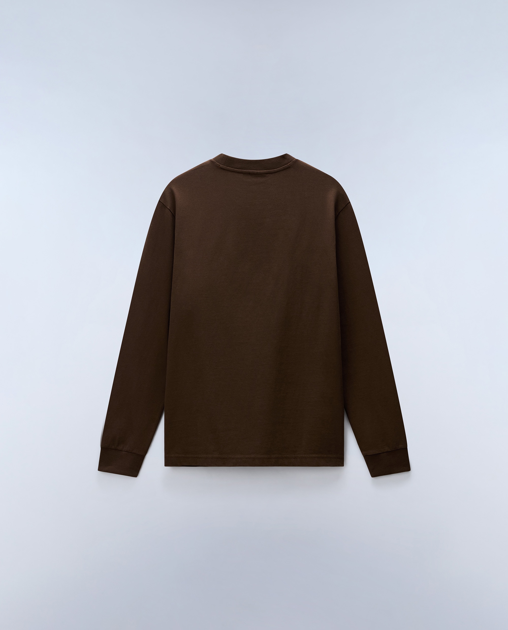 Camiseta de hombre tee de manga larga - Napapijri - Marrón chocolate Marrón chocolate-4