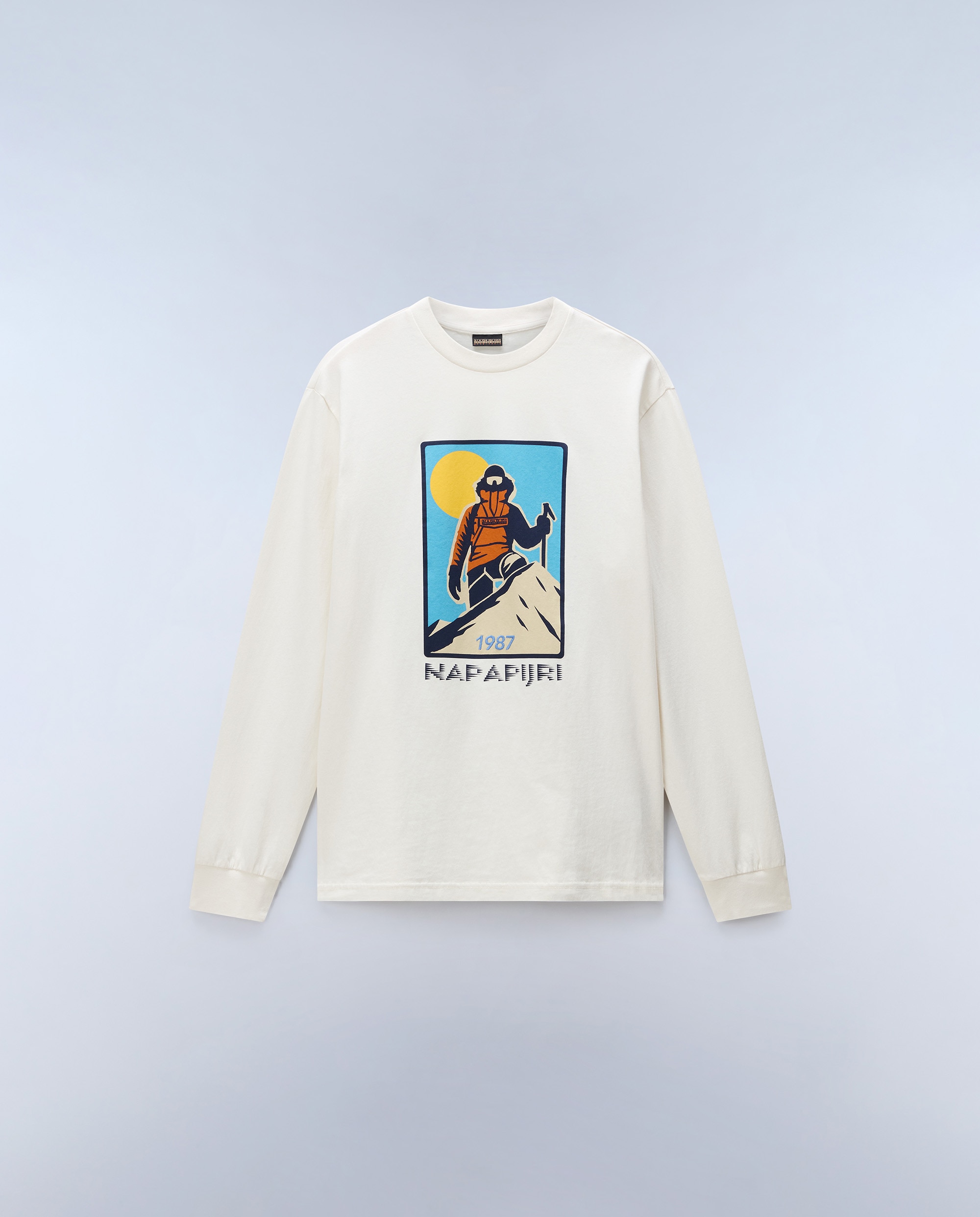 Camiseta de hombre tee de manga larga - Napapijri - Crema Crema-5
