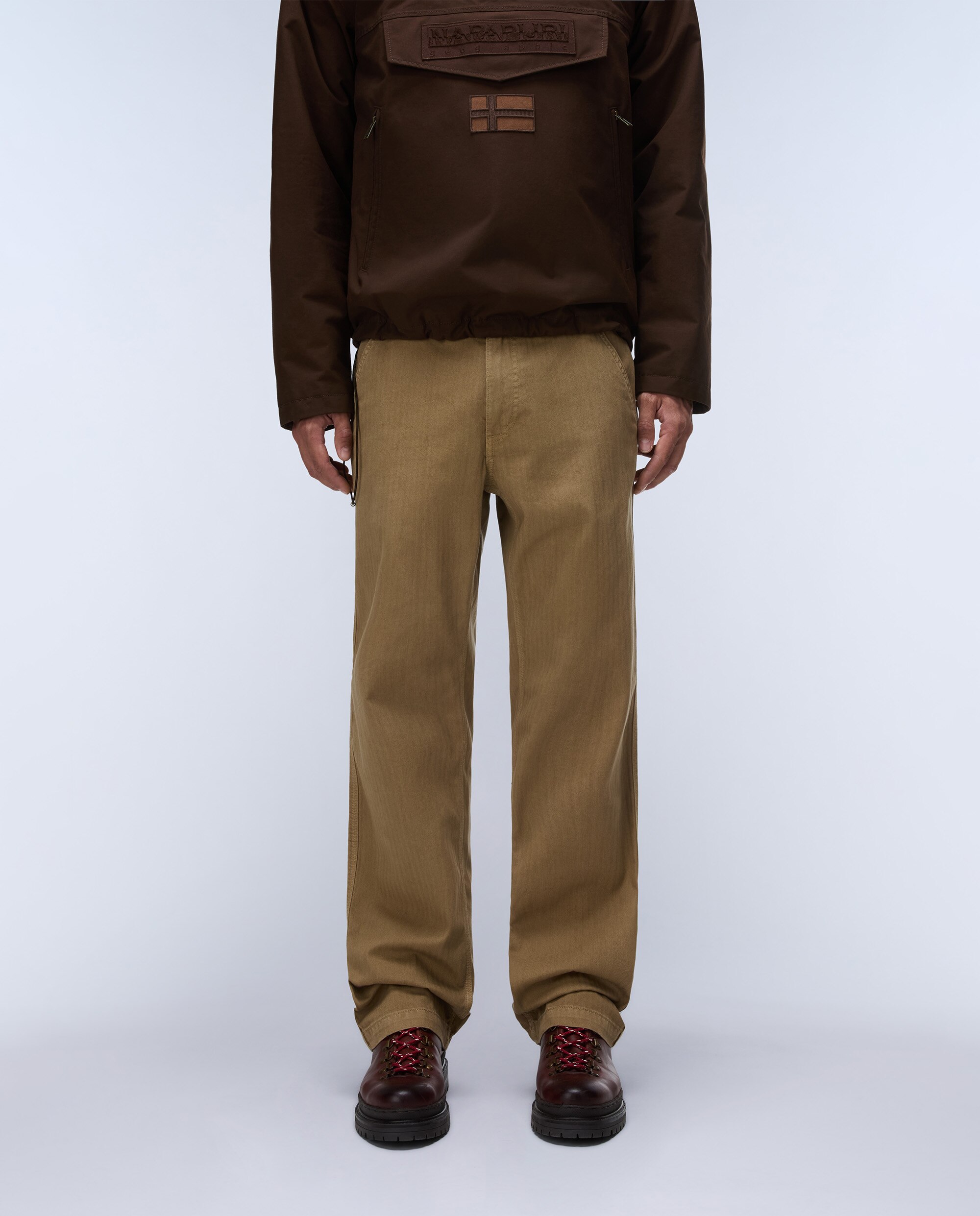 Pantalón chino de hombre m-khaima largo de corte regular - Napapijri - Marrón piedra Marrón piedra-1