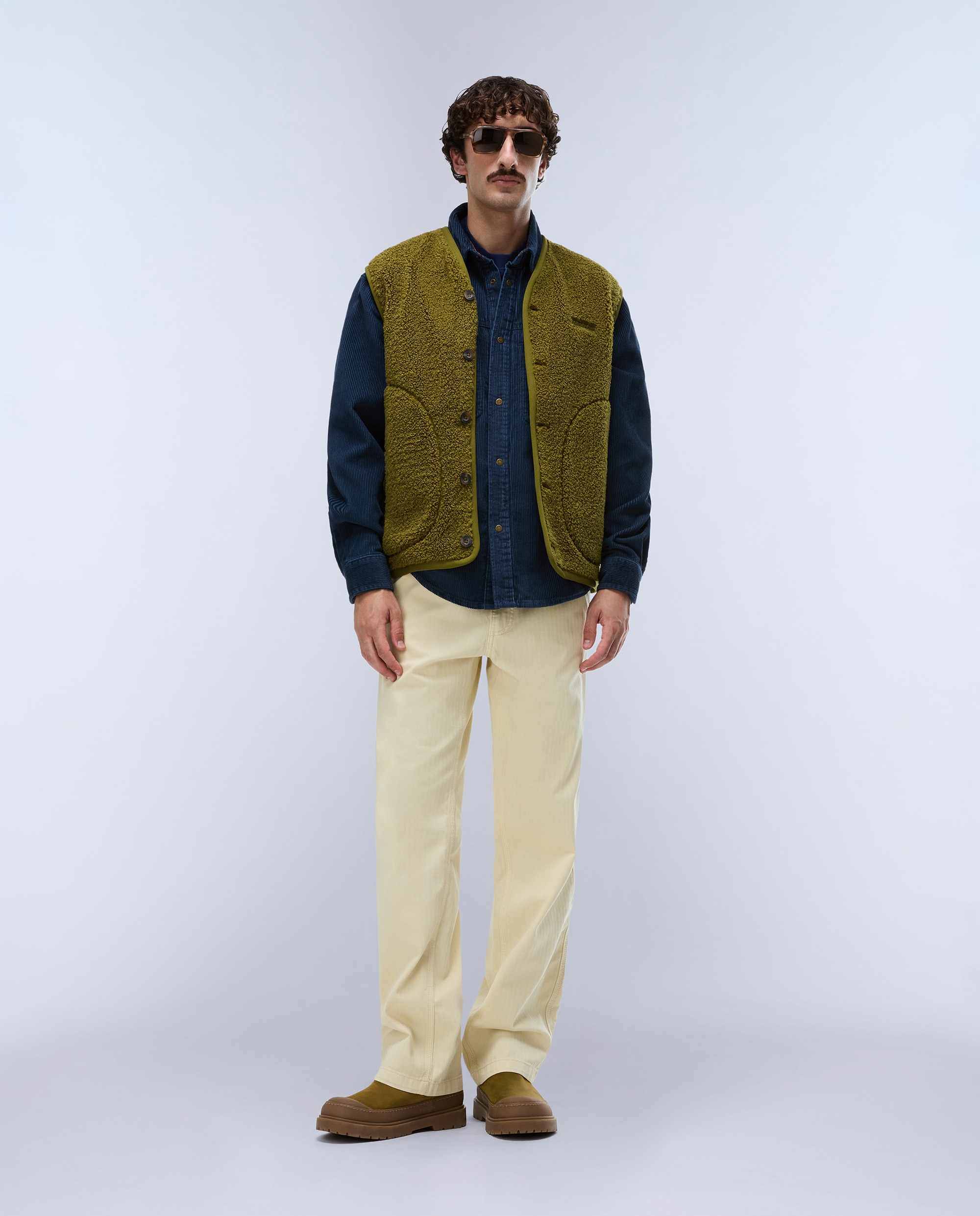 Pantalón chino de hombre m-khaima largo de corte regular - Napapijri - Hueso Hueso-2