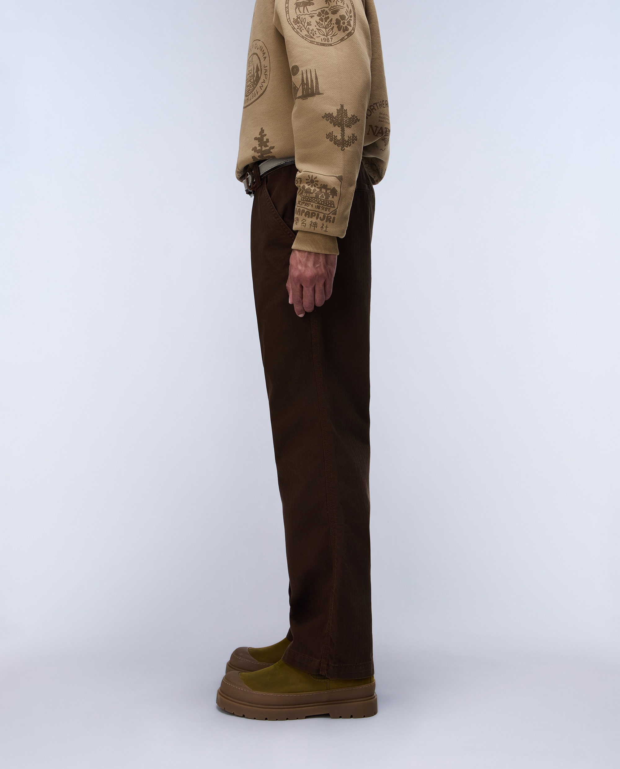 Imagen 3 de Pantalón chino de hombre m-khaima largo de corte regular - Napapijri - Marrón chocolate Marrón chocolate