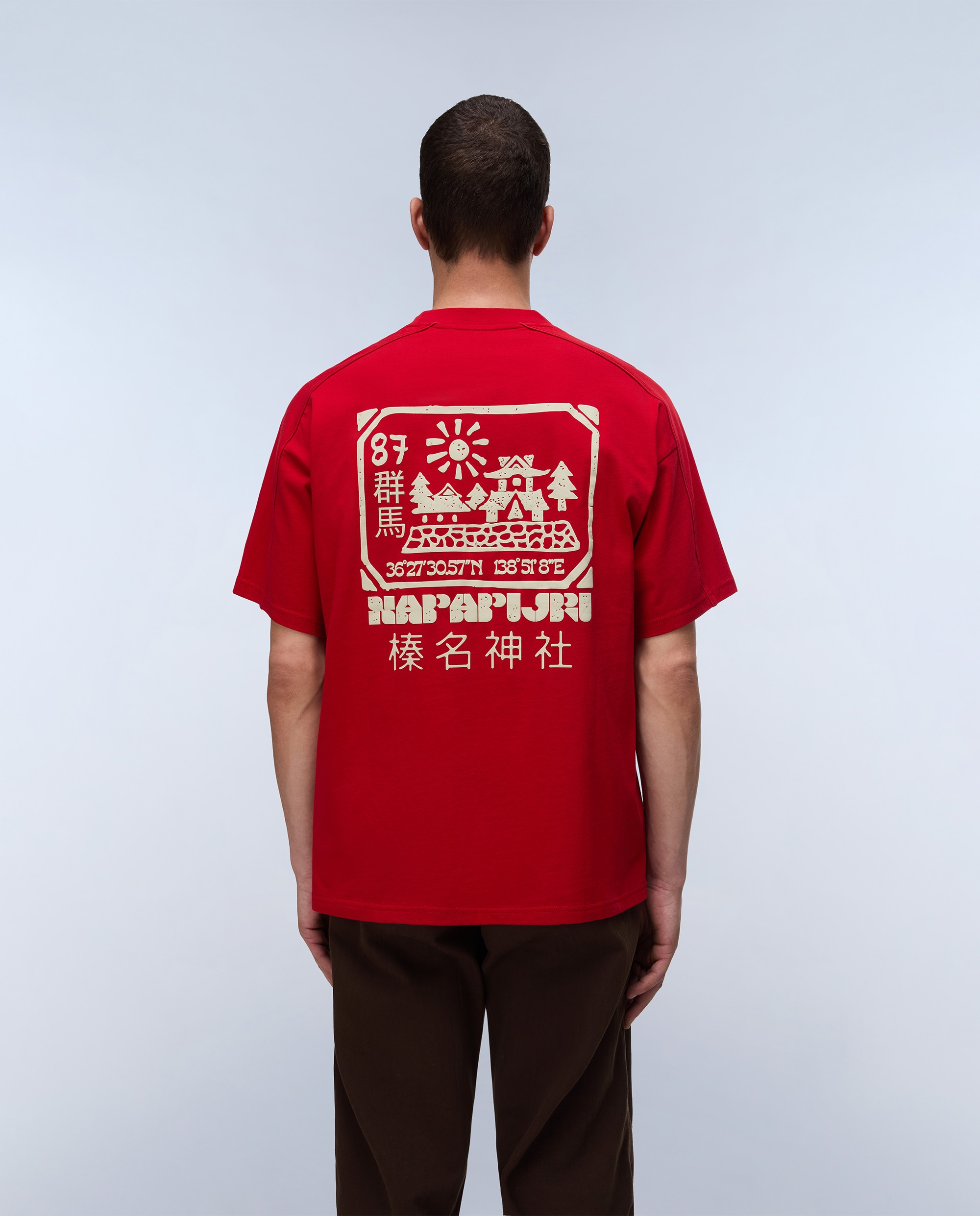Imagen 4 de Camiseta de hombre teza de manga corta - Napapijri - Granate Granate