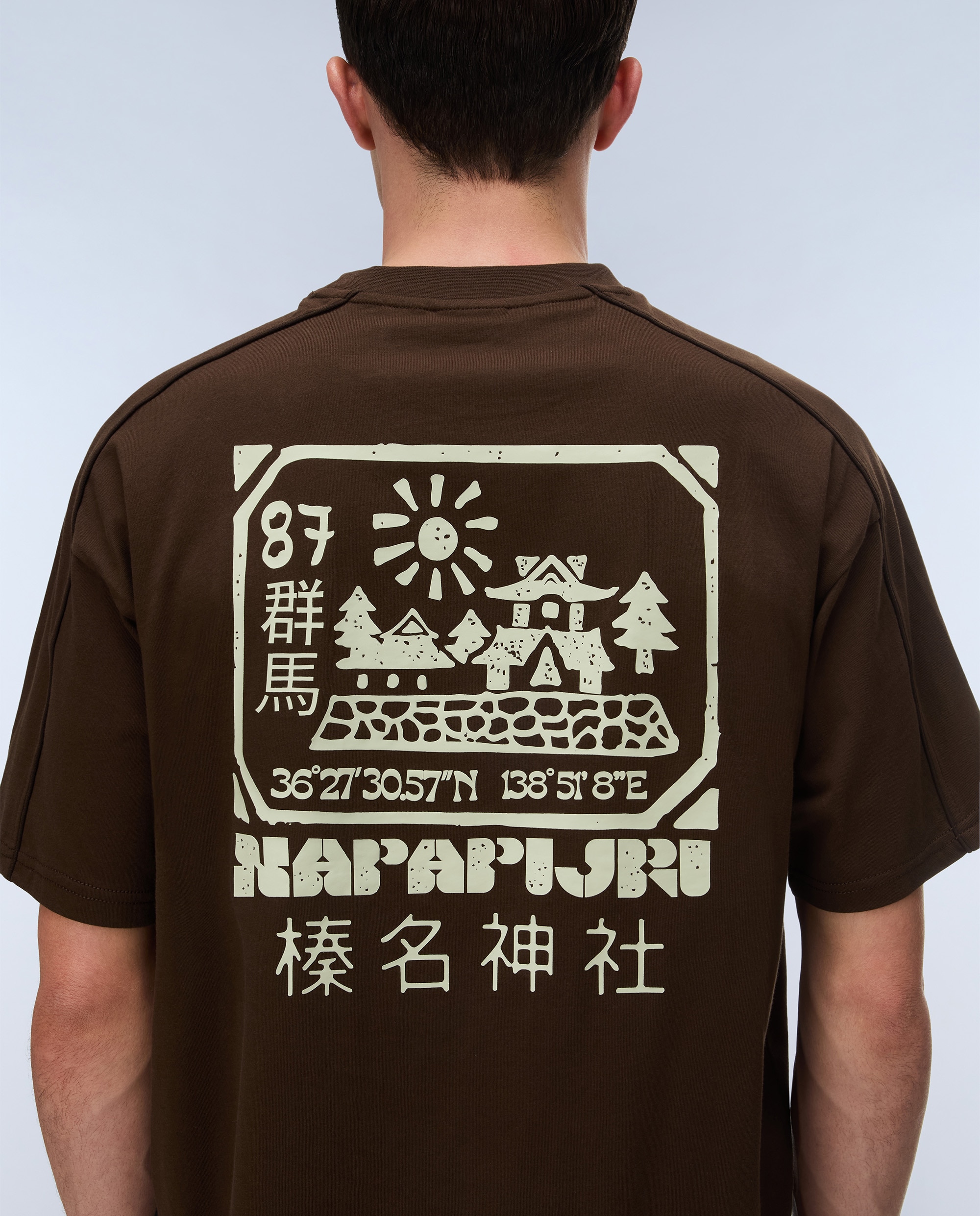 Imagen 5 de Camiseta de hombre teza de manga corta - Napapijri - Marrón chocolate Marrón chocolate