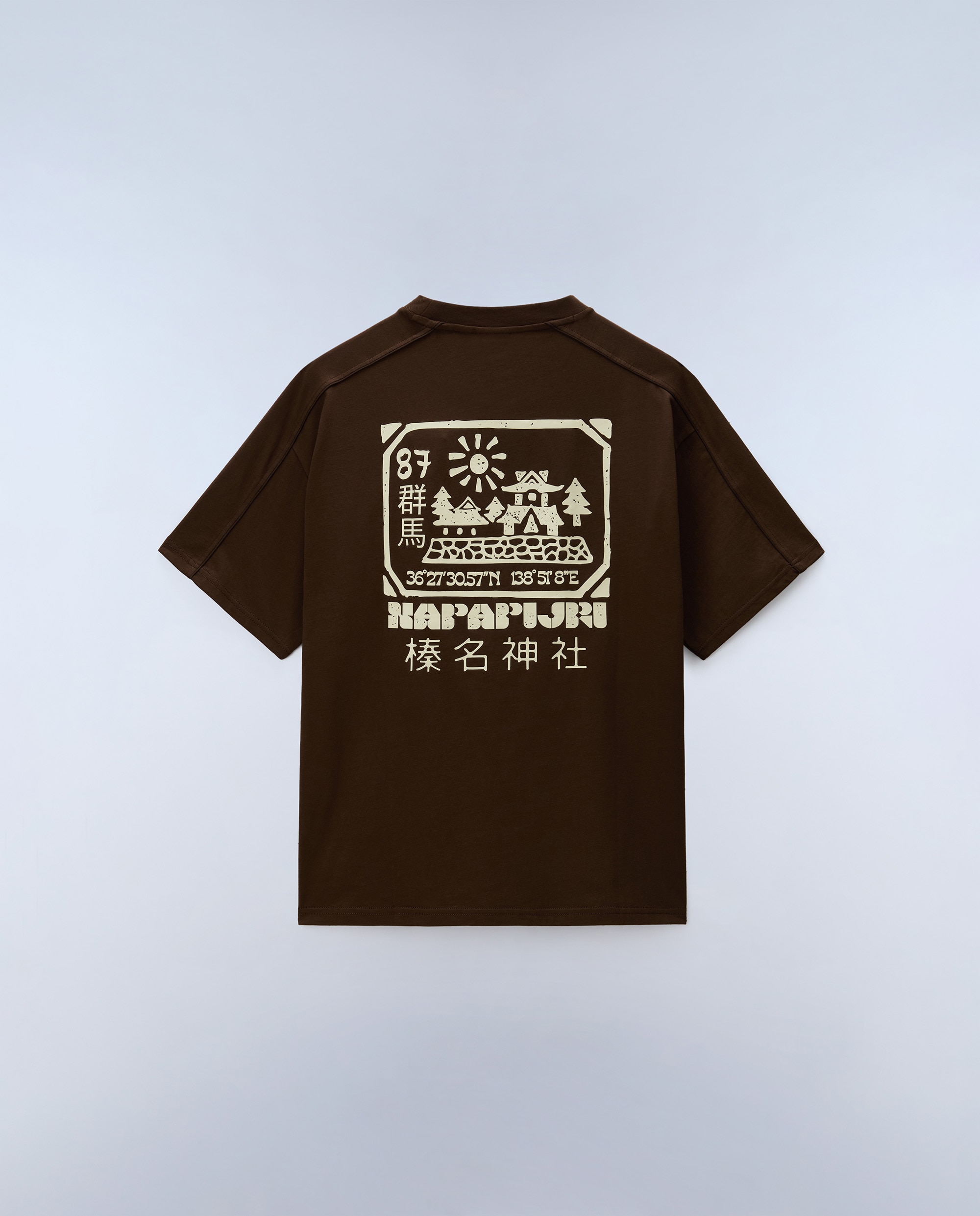 Imagen 7 de Camiseta de hombre teza de manga corta - Napapijri - Marrón chocolate Marrón chocolate