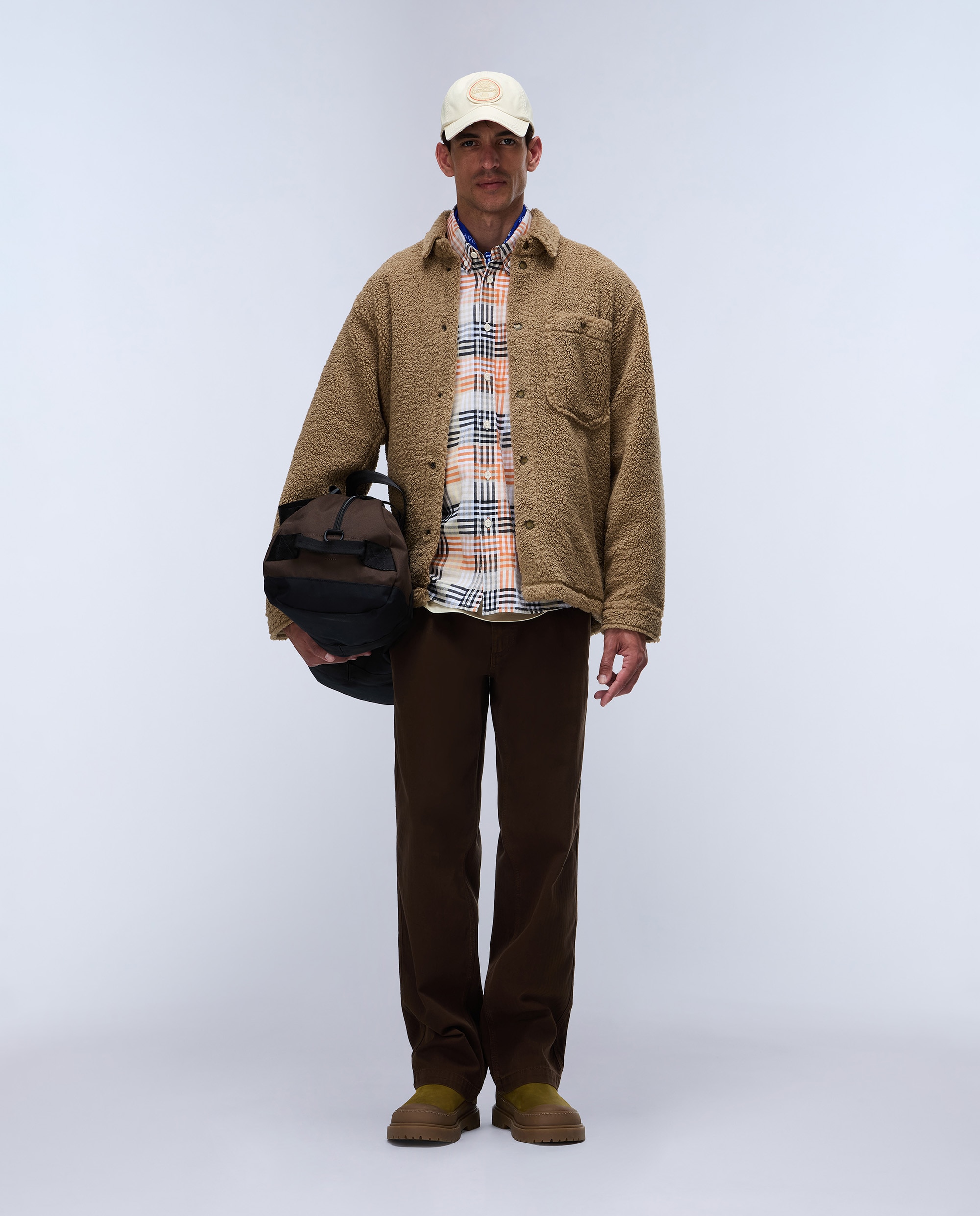 Camisa de franela de hombre corte relaxed de cuadros bicolor - Napapijri - Amarillo limón Amarillo limón-2