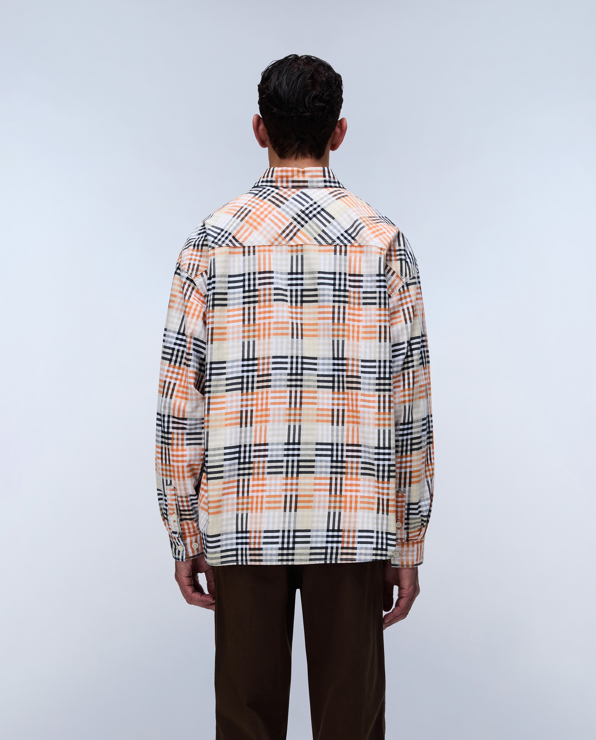 Camisa de franela de hombre corte relaxed de cuadros bicolor - Napapijri - Amarillo limón Amarillo limón-5