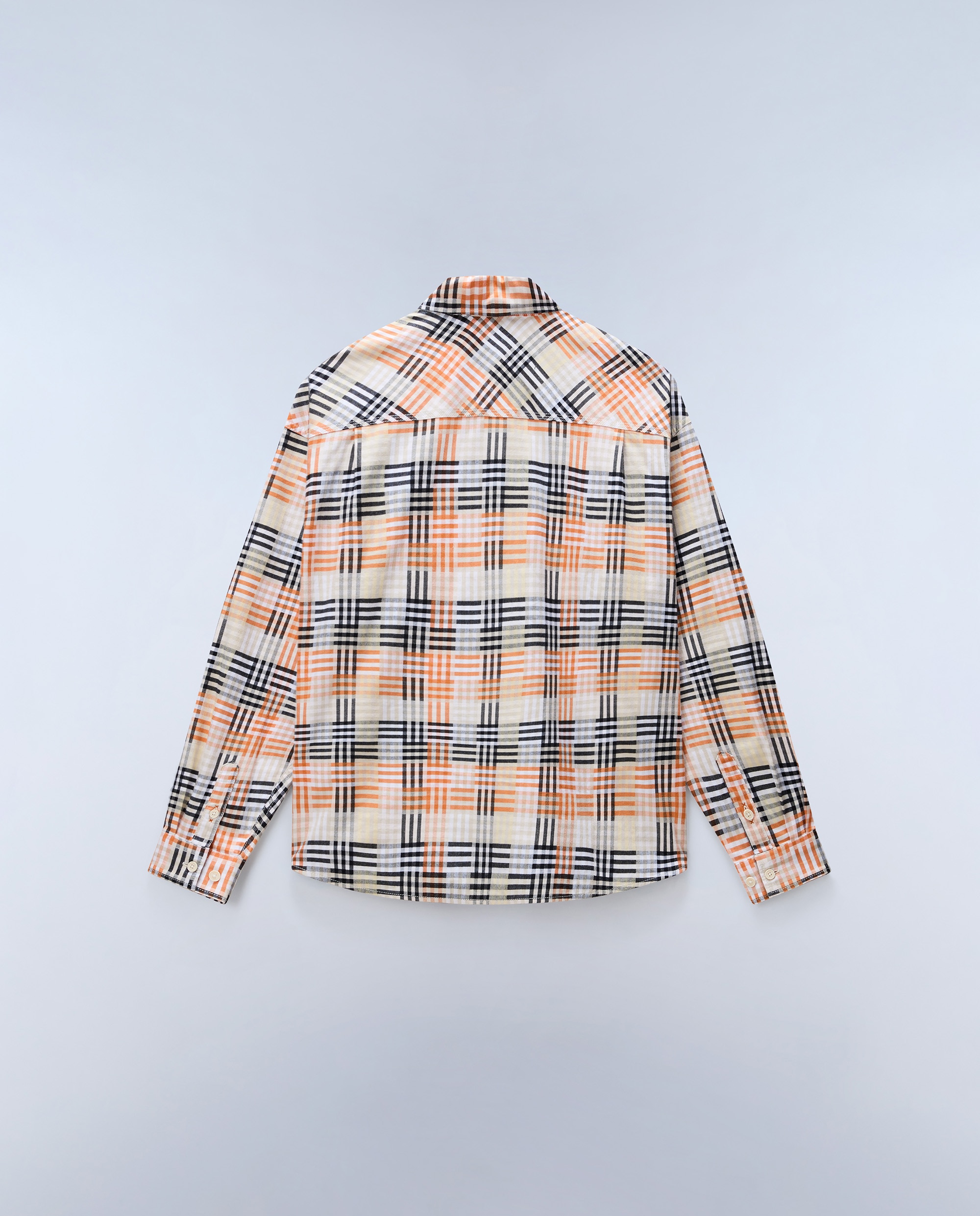 Camisa de franela de hombre corte relaxed de cuadros bicolor - Napapijri - Amarillo limón Amarillo limón-6