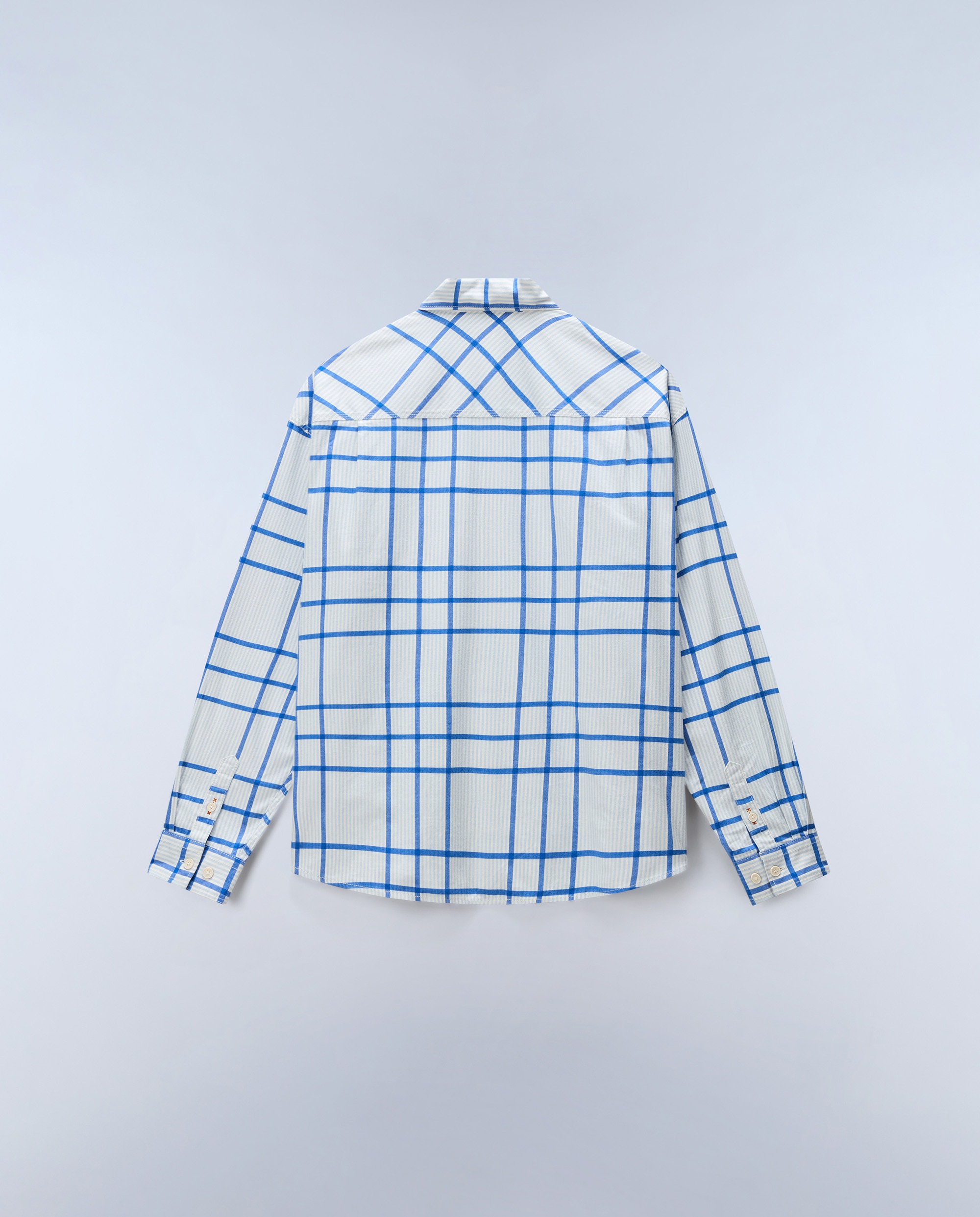 Camisa de franela de hombre corte relaxed de cuadros bicolor - Napapijri - Gris / Amarillo Gris / Amarillo-6