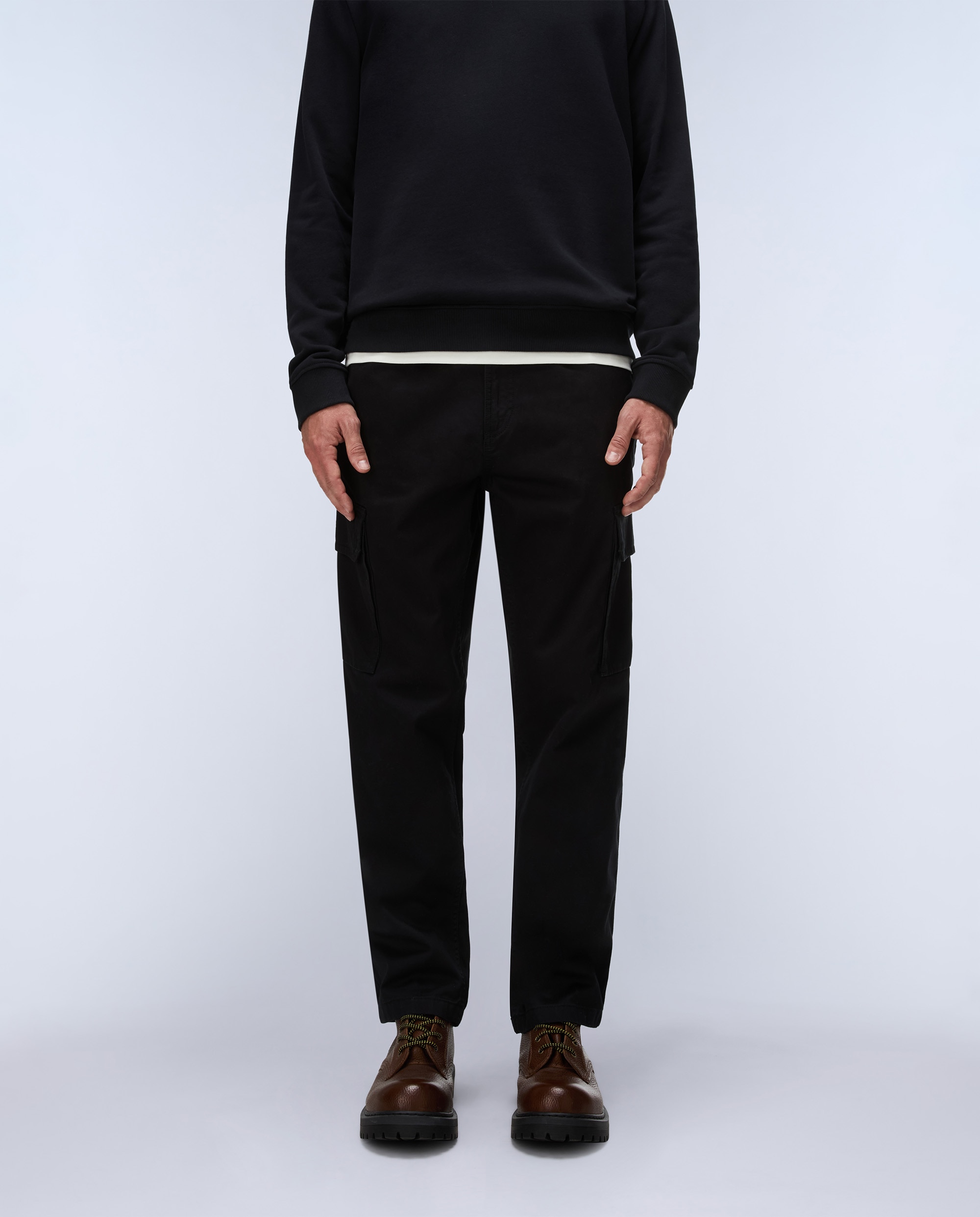 Pantalones cargo de hombre m-cargo largos de corte regular - Napapijri - Negro Negro-1