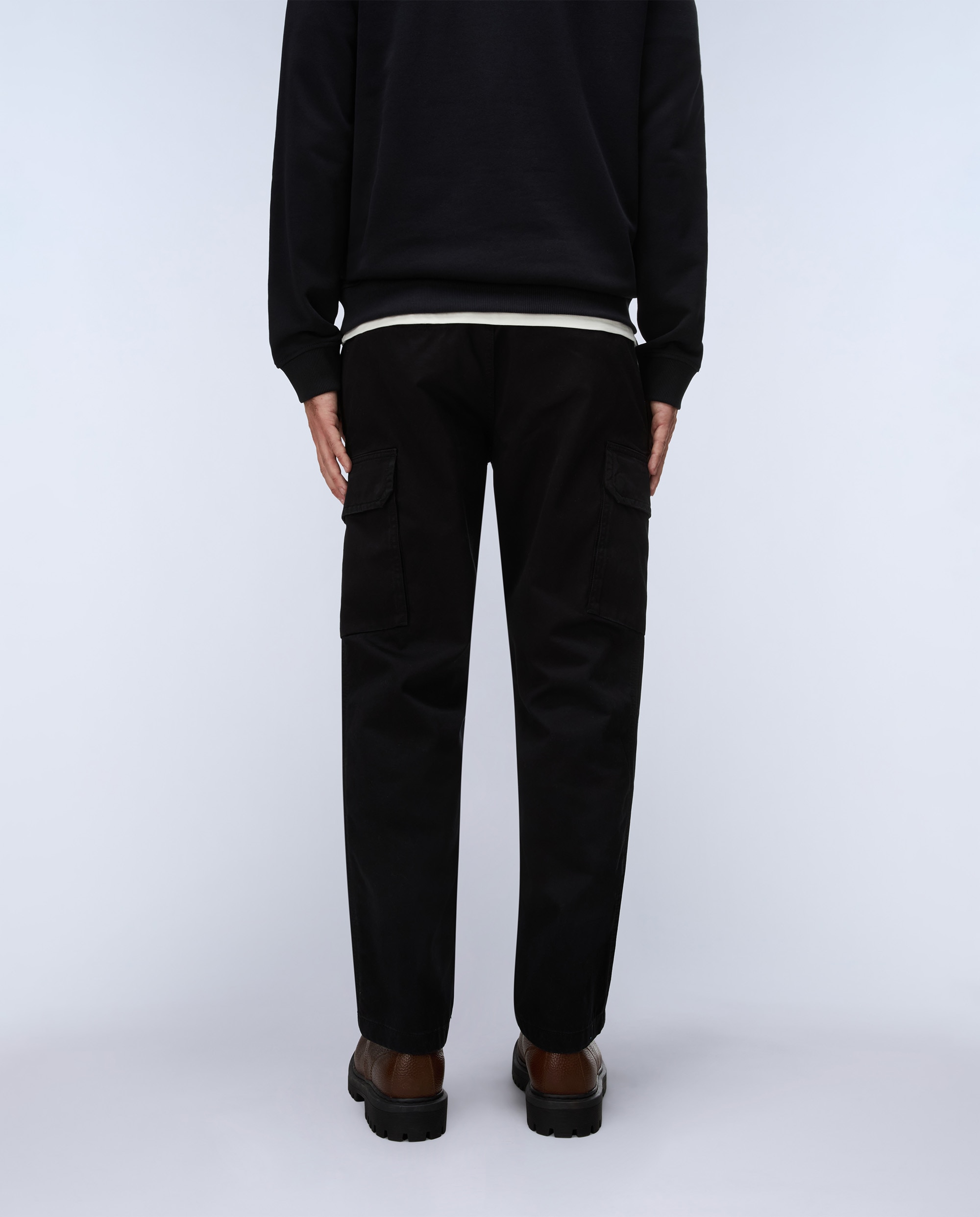 Pantalones cargo de hombre m-cargo largos de corte regular - Napapijri - Negro Negro-3