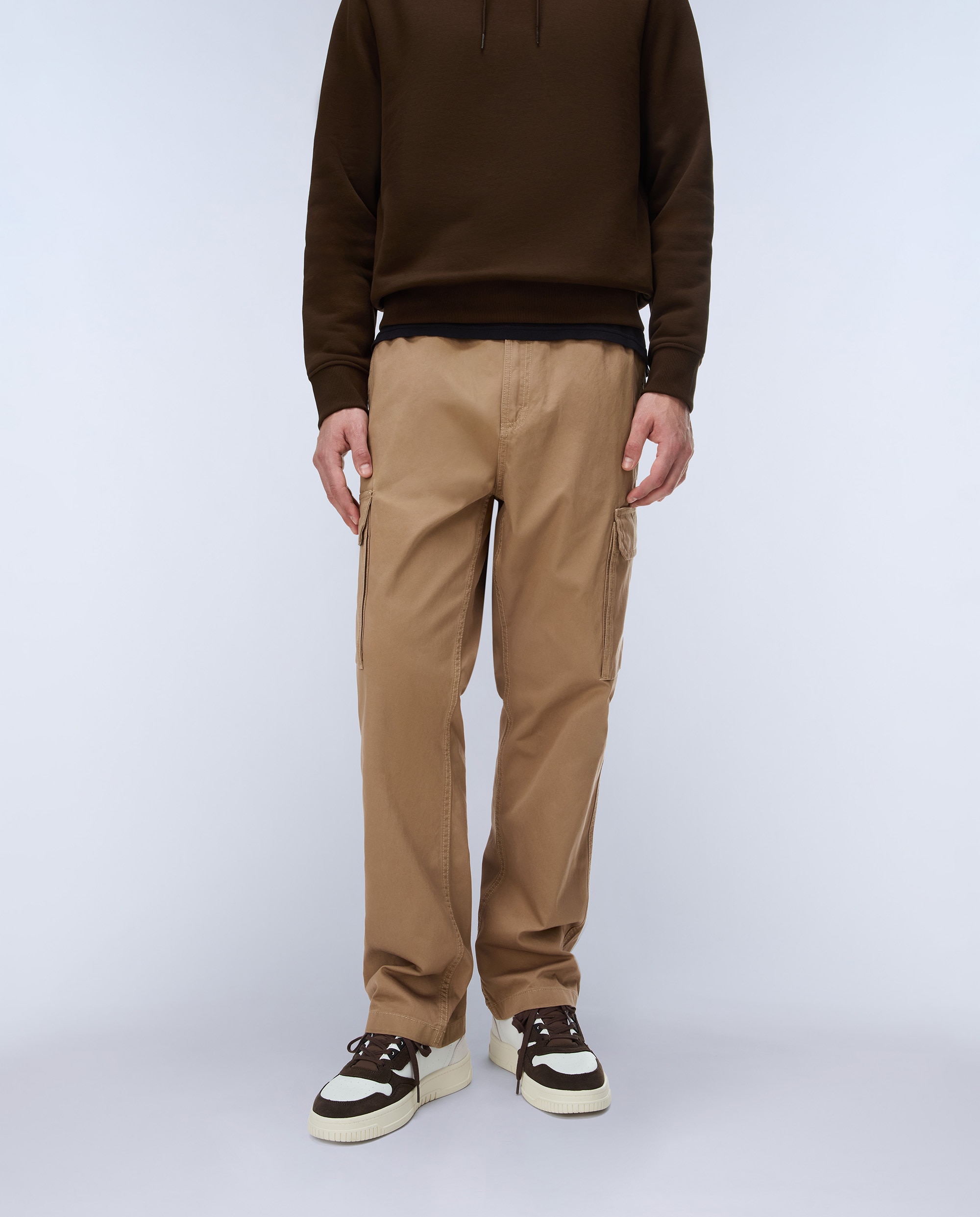 Pantalones cargo de hombre m-cargo largos de corte regular - Napapijri - Marrón piedra Marrón piedra-1