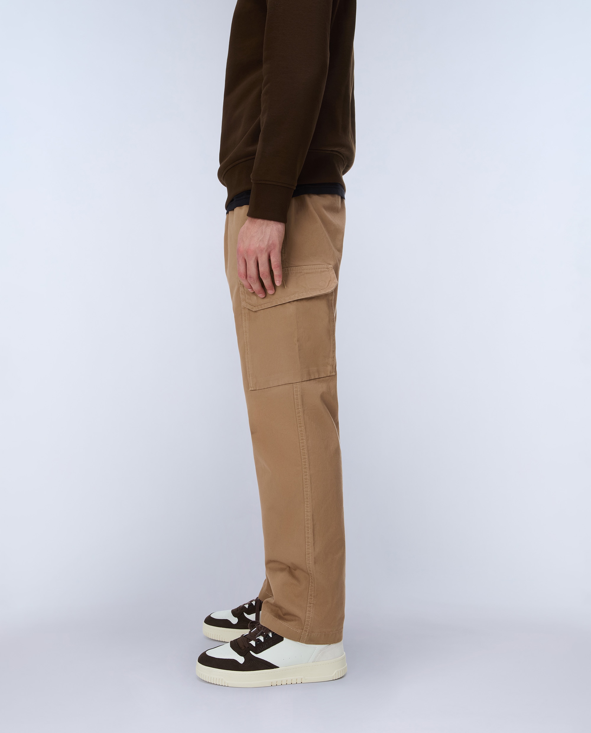 Pantalones cargo de hombre m-cargo largos de corte regular - Napapijri - Marrón piedra Marrón piedra-2