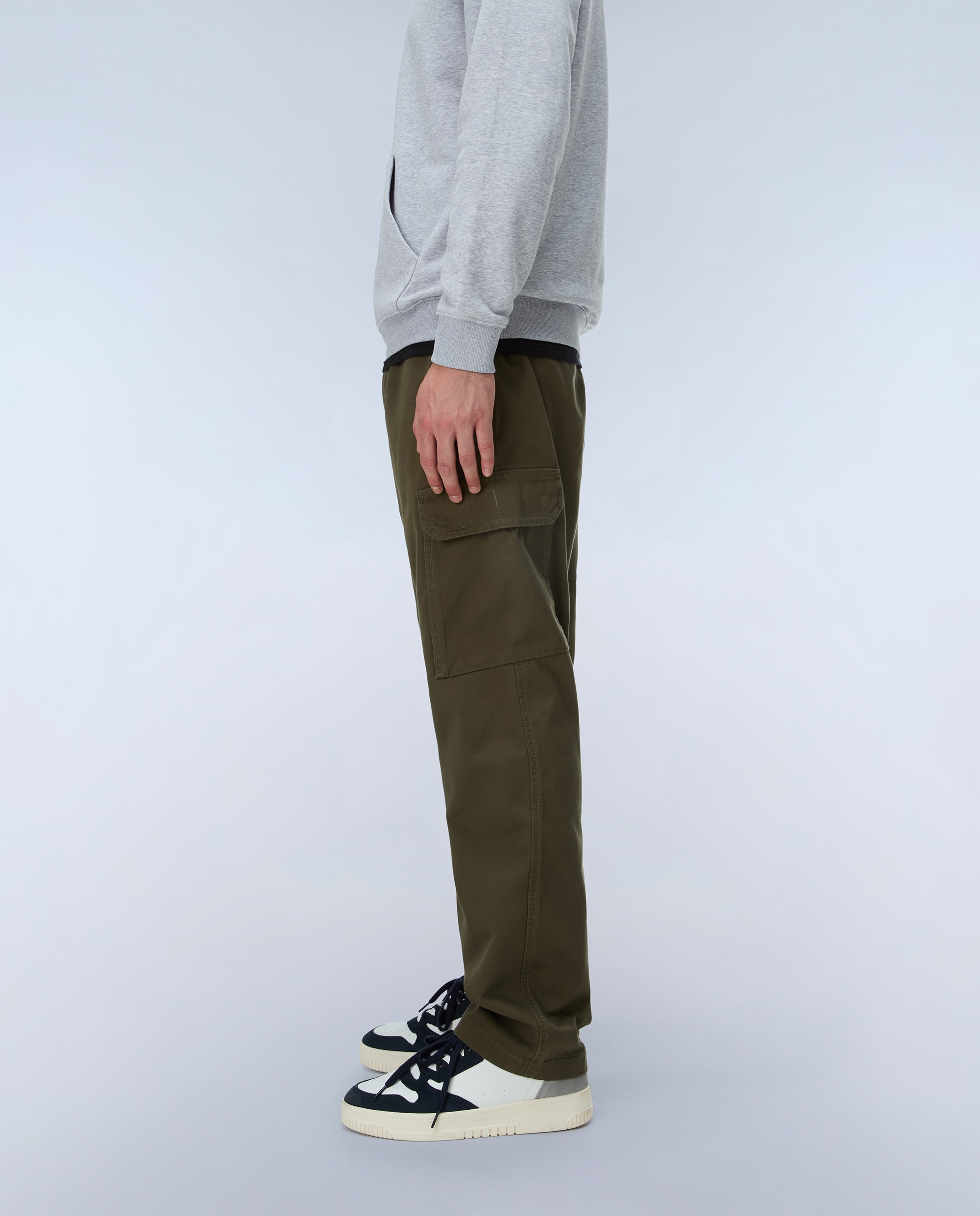 Pantalones cargo de hombre m-cargo largos de corte regular - Napapijri - Verde Oliva Verde Oliva-2
