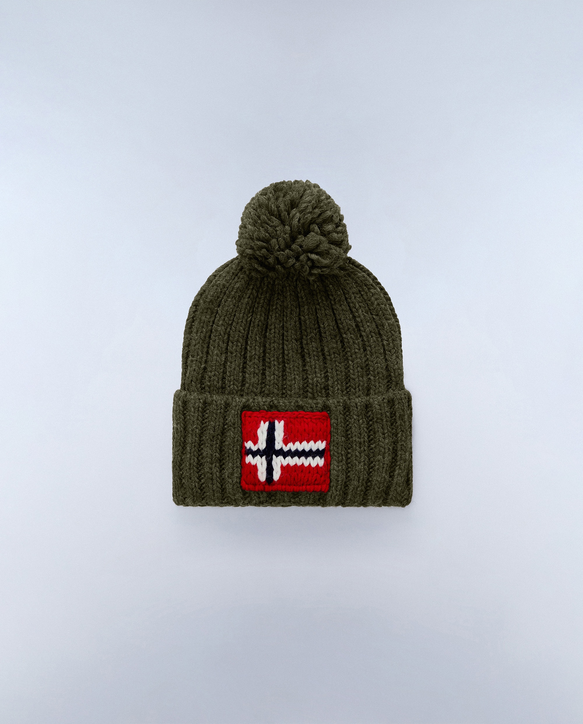 Gorro unisex semiury 5 con logo frontal - Napapijri - Verde Oliva Verde Oliva-1