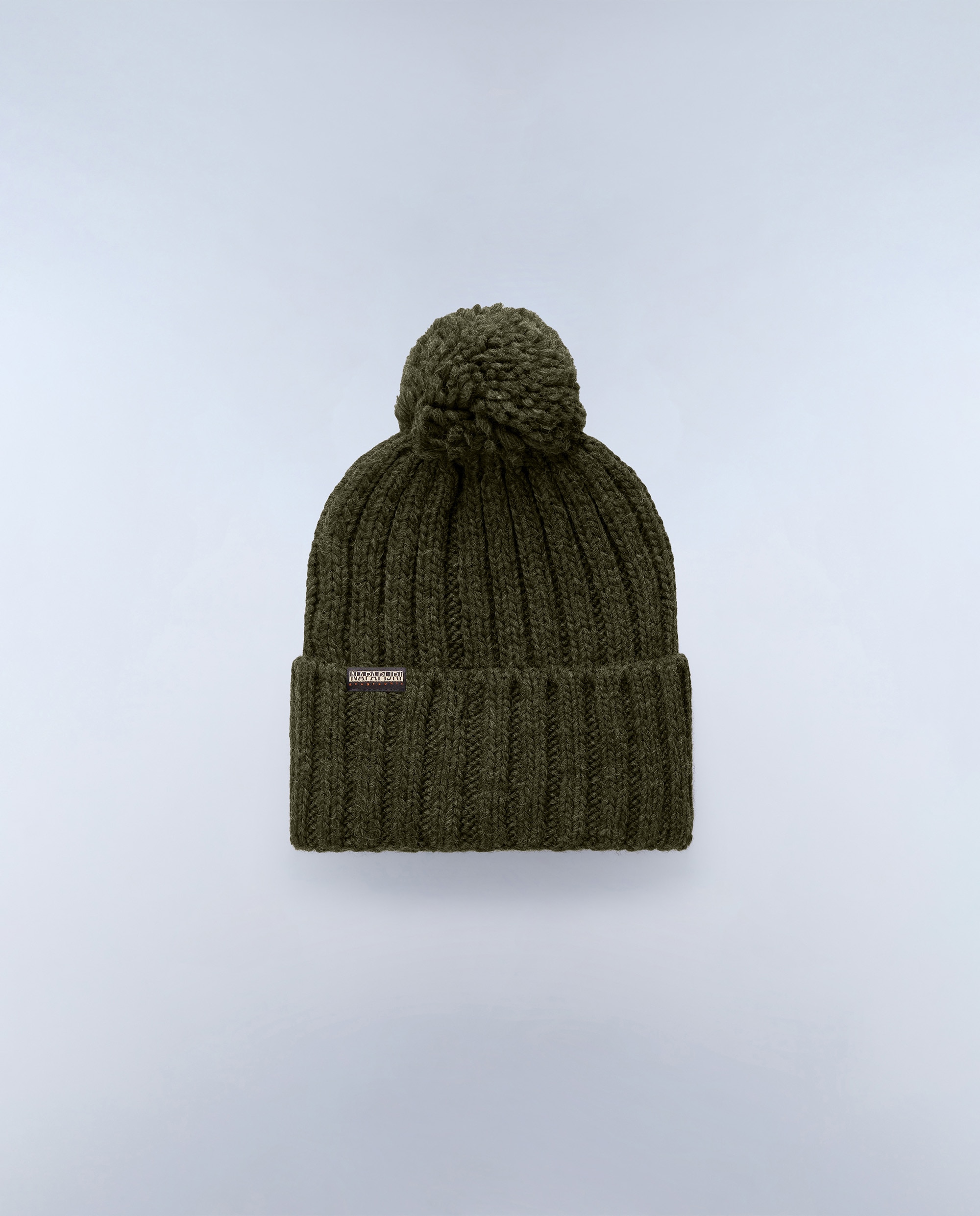 Gorro unisex semiury 5 con logo frontal - Napapijri - Verde Oliva Verde Oliva-3