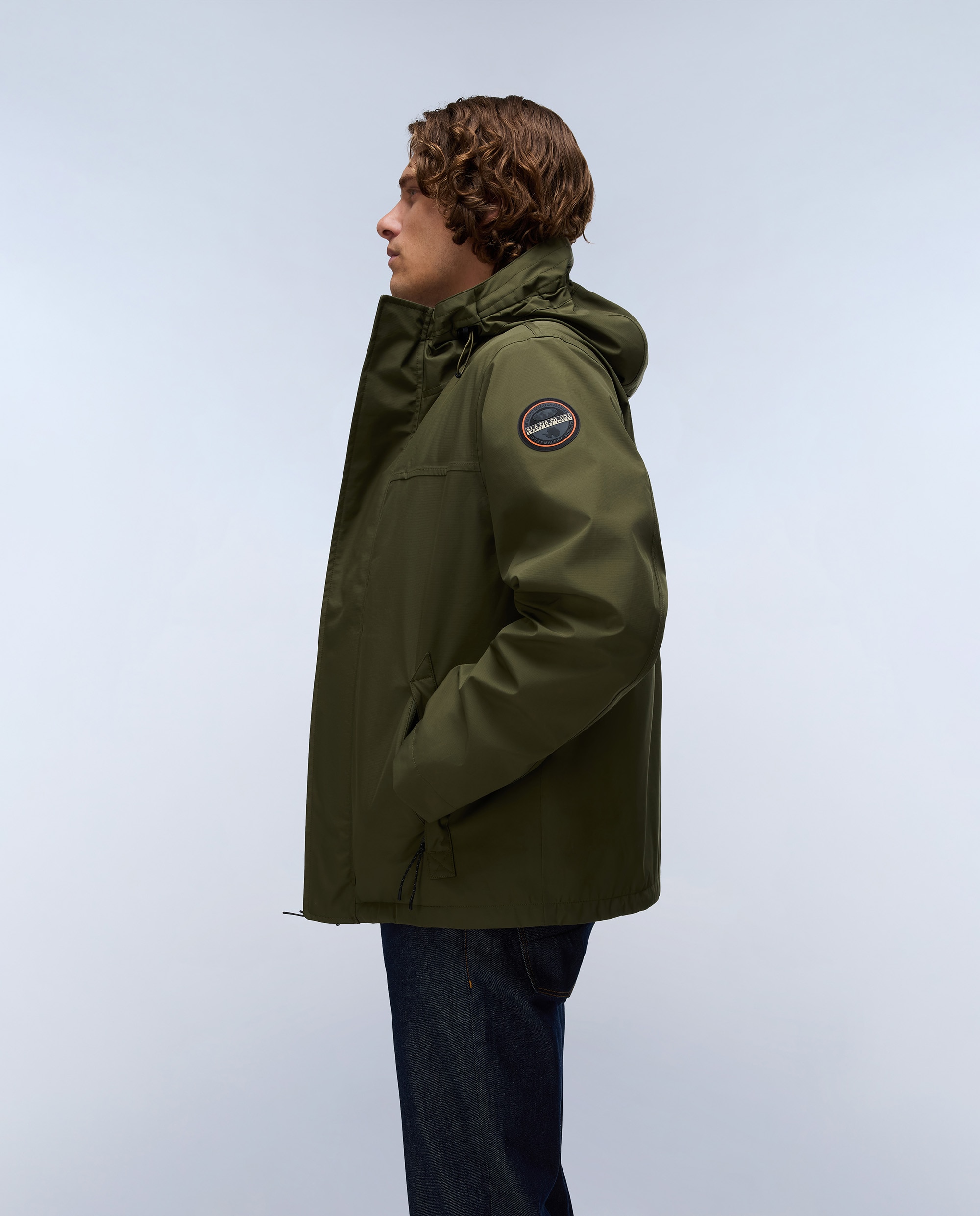 Imagen 4 de Parka de hombre pilloz 3 en 1 impermeable con capucha ajustable - Napapijri - Verde Oliva Verde Oliva