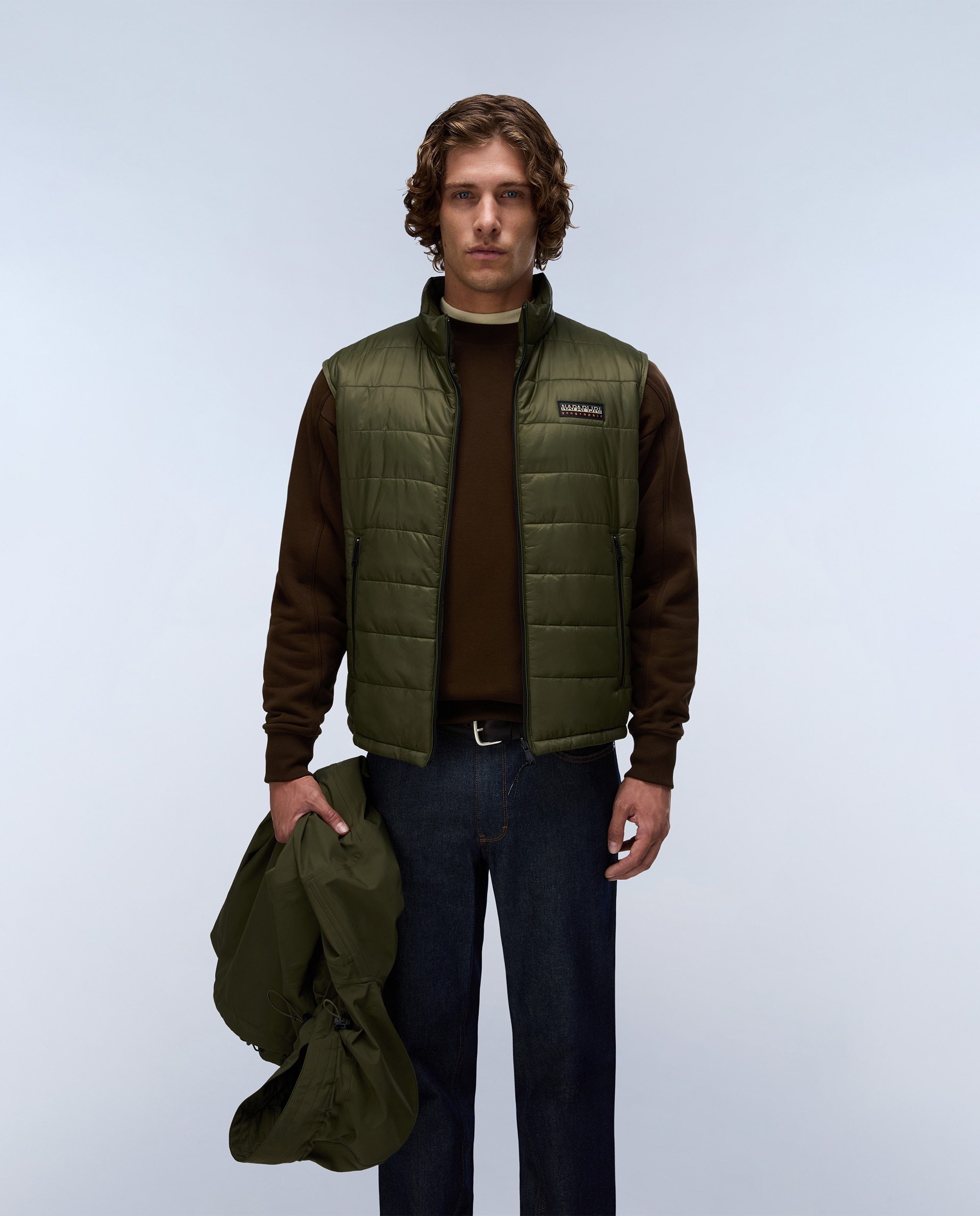 Imagen 7 de Parka de hombre pilloz 3 en 1 impermeable con capucha ajustable - Napapijri - Verde Oliva Verde Oliva
