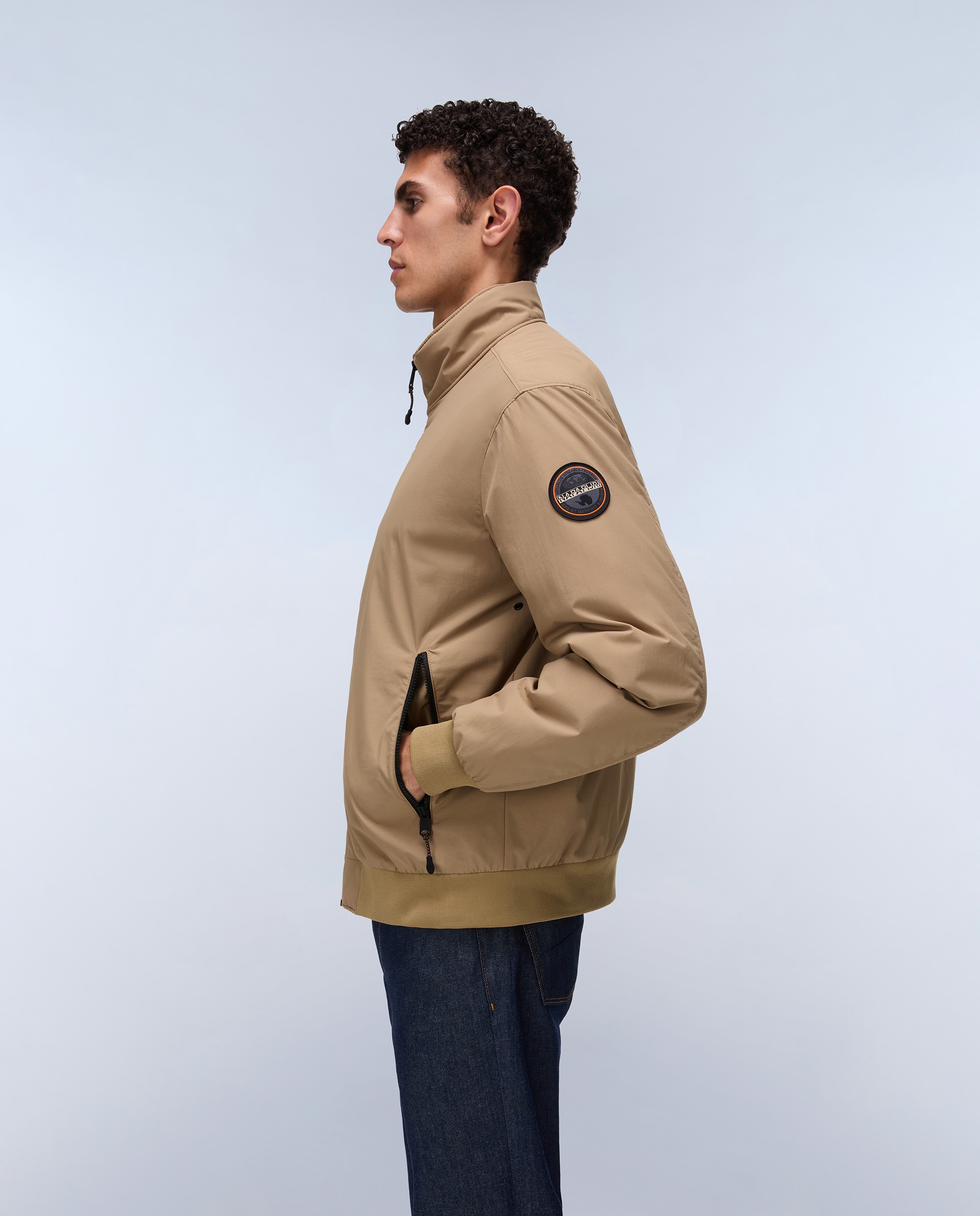 Imagen 3 de Chaqueta de hombre giovi winter 1 encerada con cremallera - Napapijri - Beige Beige