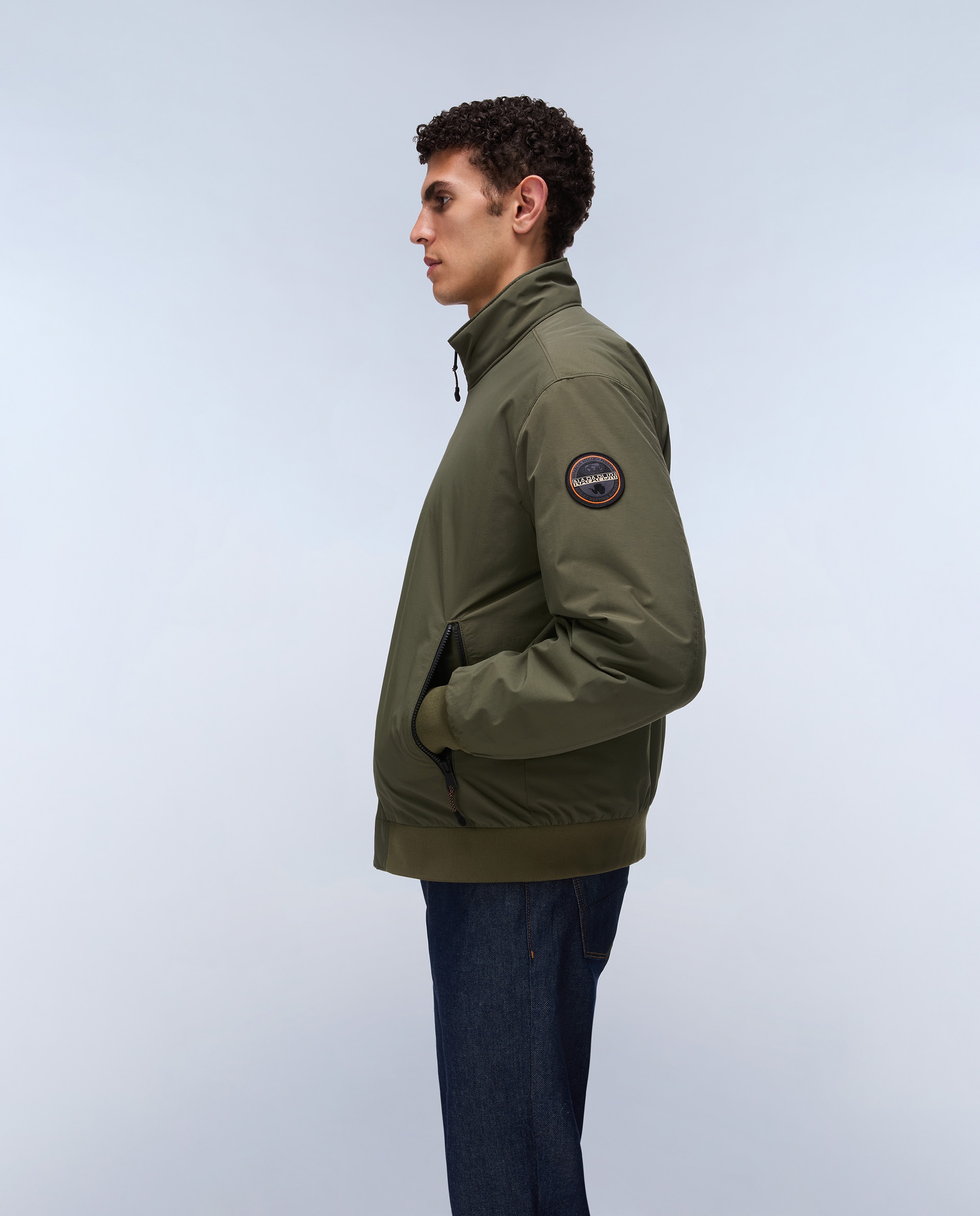Imagen 3 de Chaqueta de hombre giovi winter 1 encerada con cremallera - Napapijri - Verde grisáceo Verde grisáceo