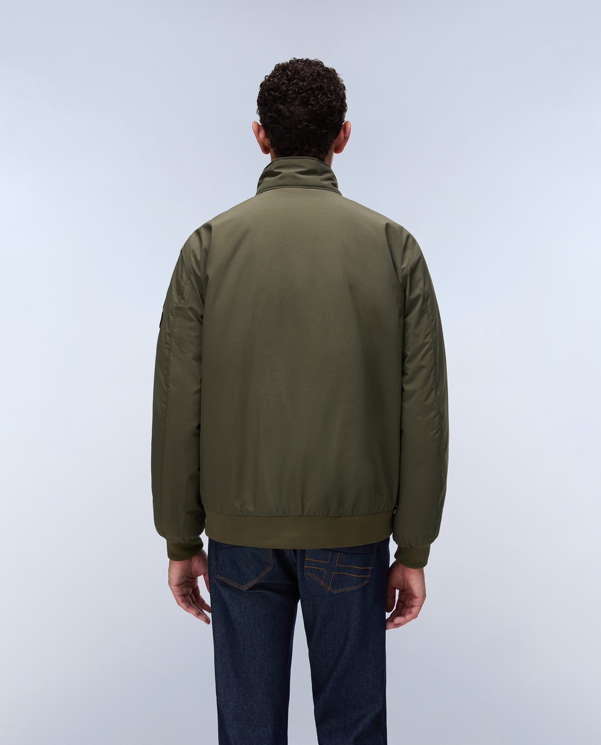 Imagen 4 de Chaqueta de hombre giovi winter 1 encerada con cremallera - Napapijri - Verde grisáceo Verde grisáceo