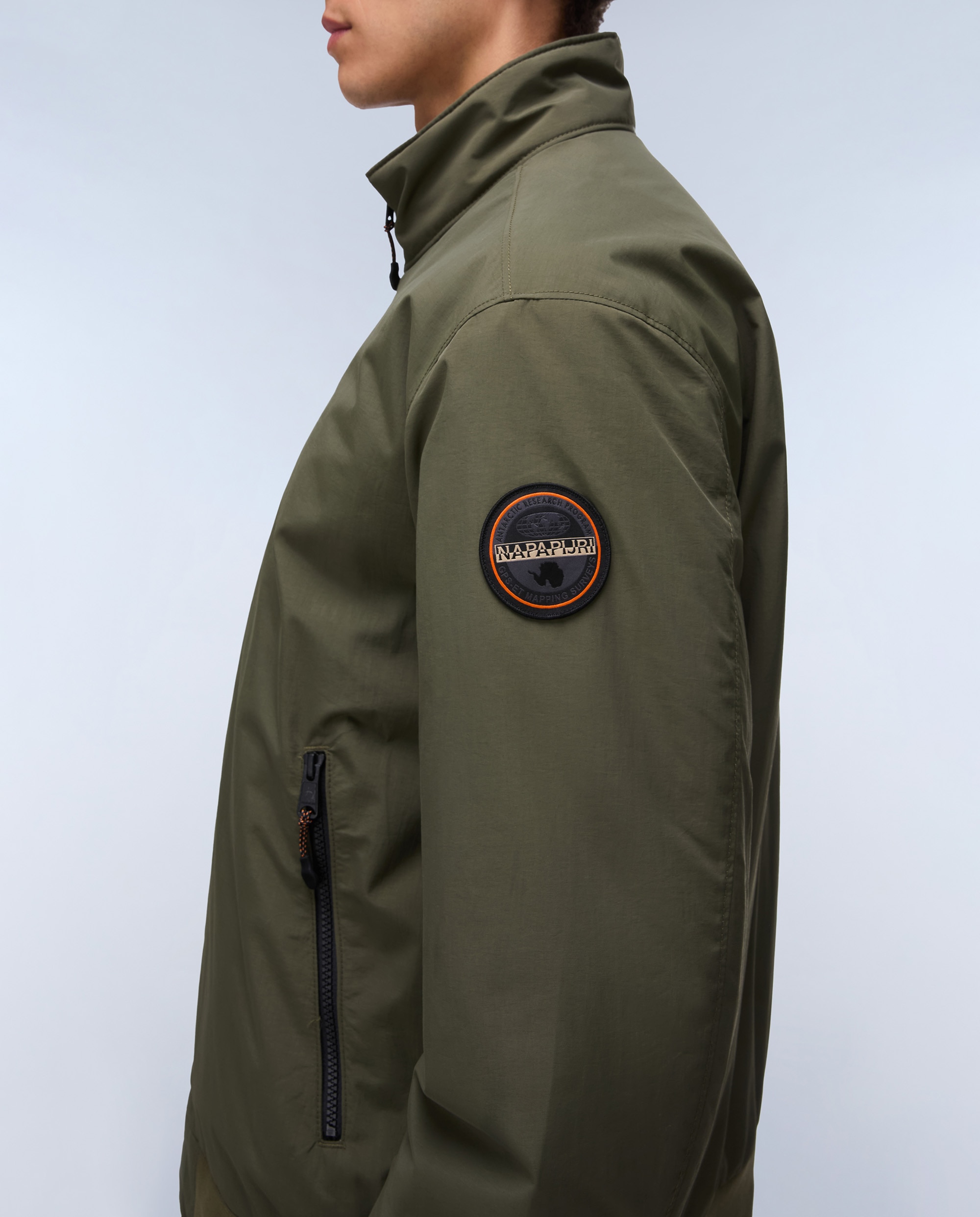 Imagen 5 de Chaqueta de hombre giovi winter 1 encerada con cremallera - Napapijri - Verde grisáceo Verde grisáceo