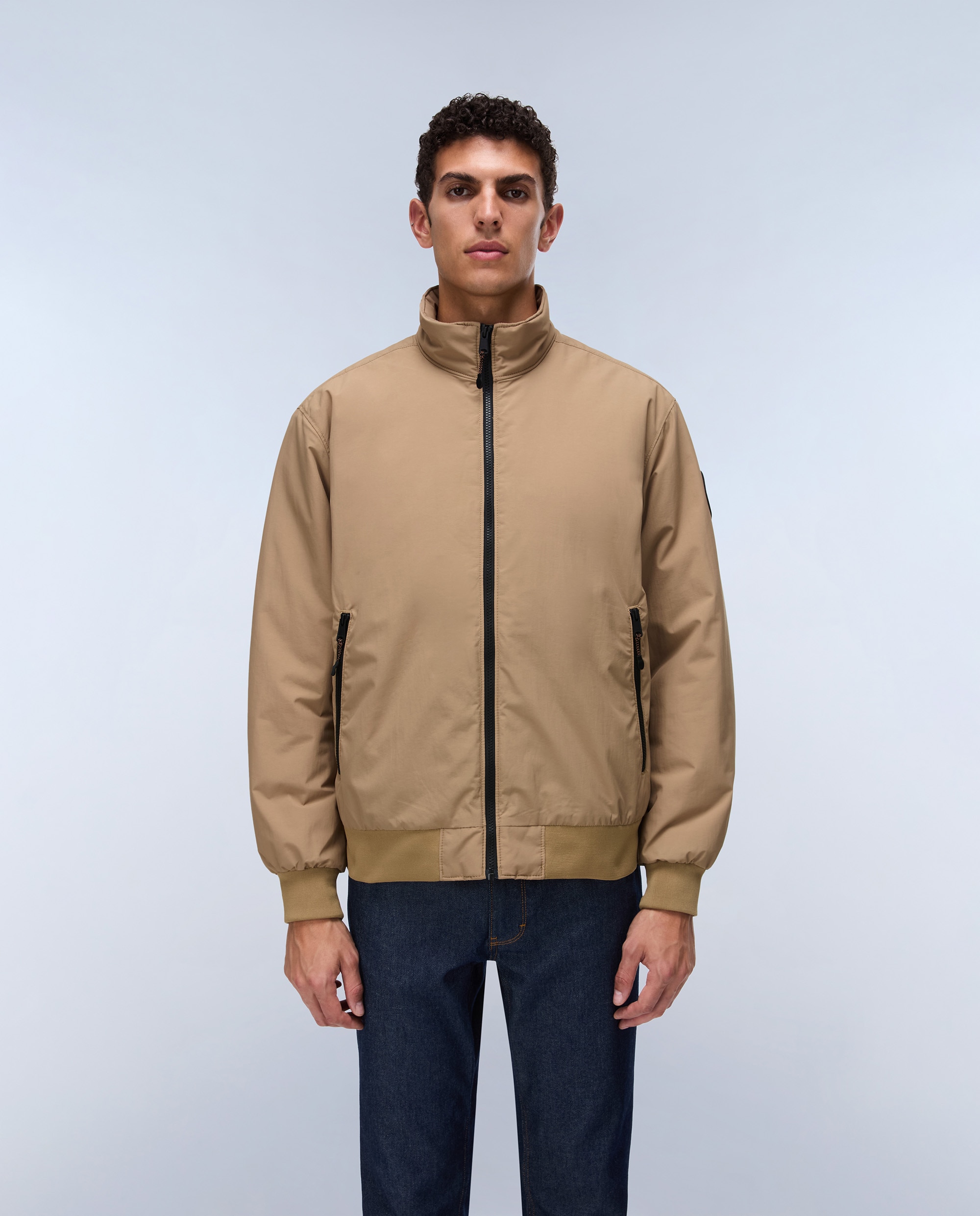 Imagen 0 de Chaqueta de hombre giovi winter 1 encerada con cremallera Beige