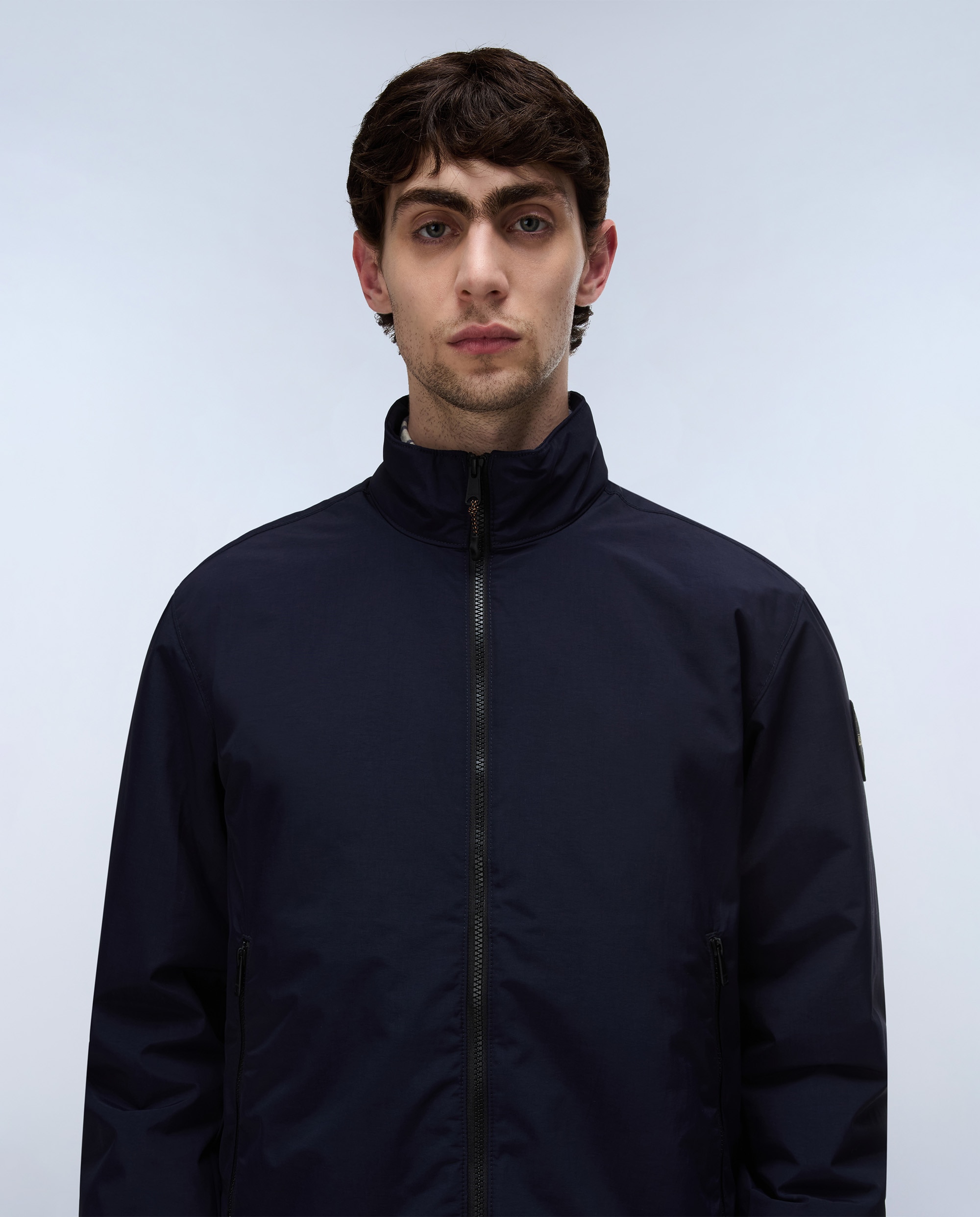 Imagen 2 de Chaqueta de hombre giovi winter 1 encerada con cremallera - Napapijri - Azul marino Azul marino
