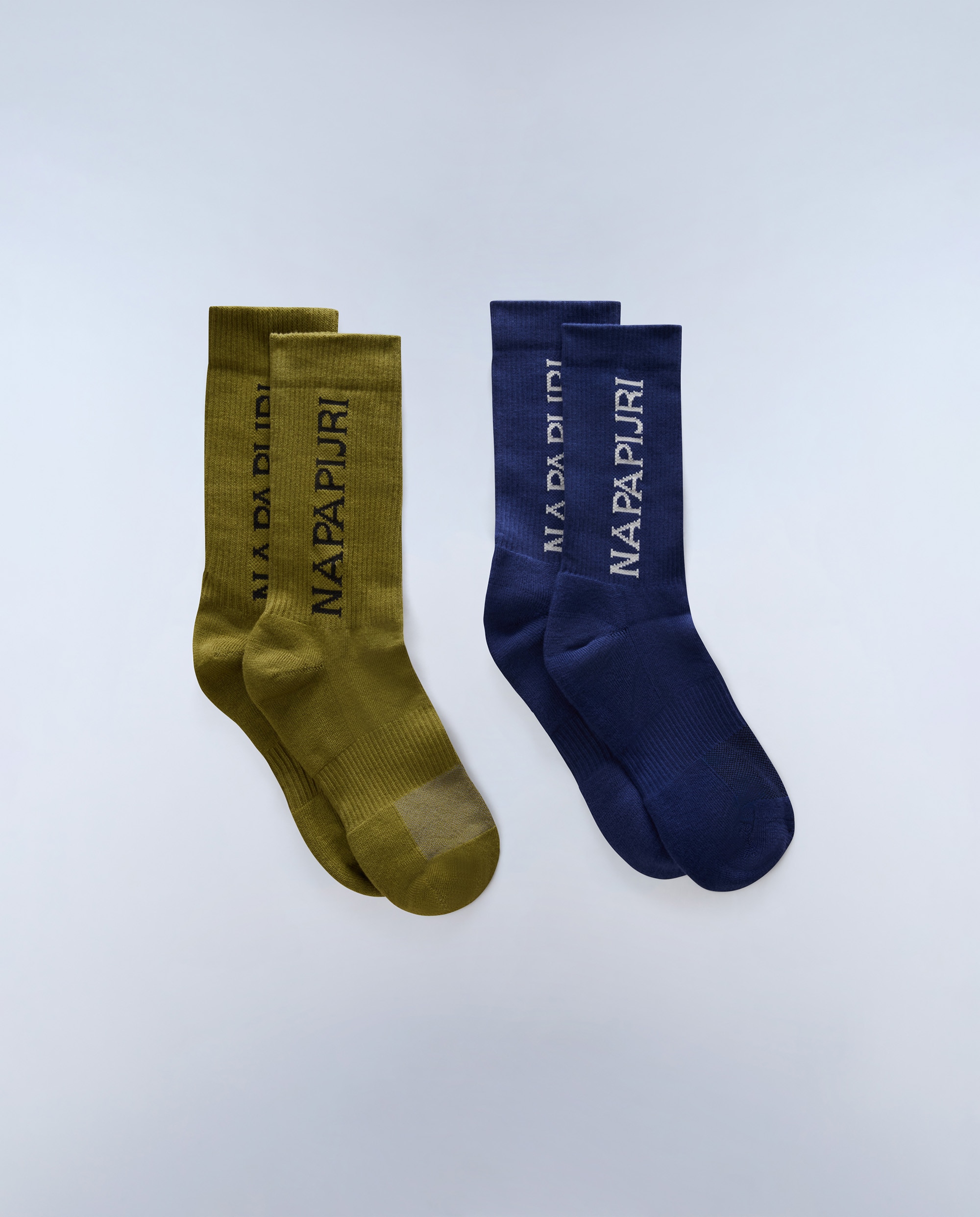 Imagen 1 de Calcetines altos hoku pack de dos pares con logo napapijri lateral Azul / Verde